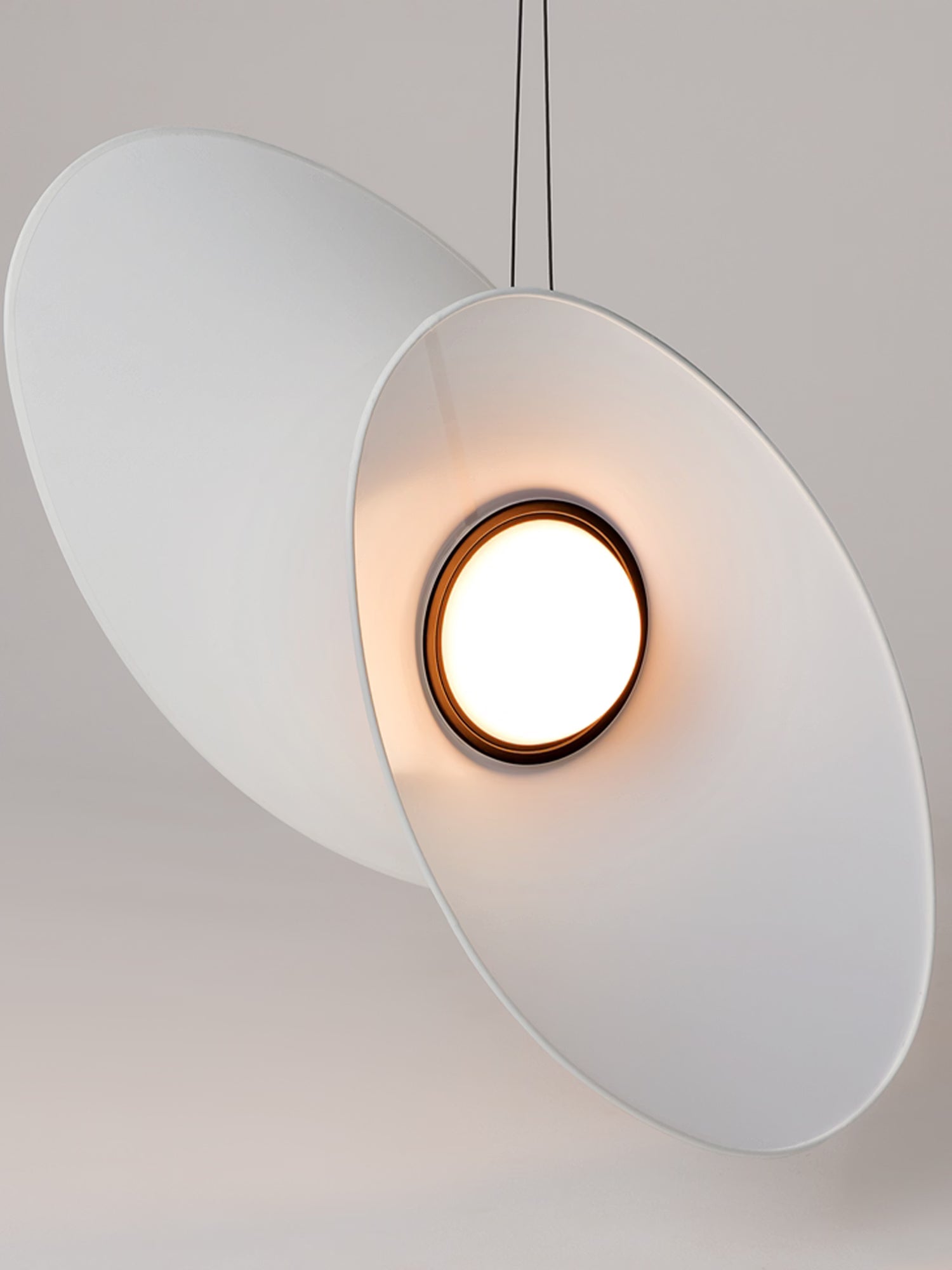 Evolution Suspension design LED avec abat-jour orientable en tissu en 3 couleurs