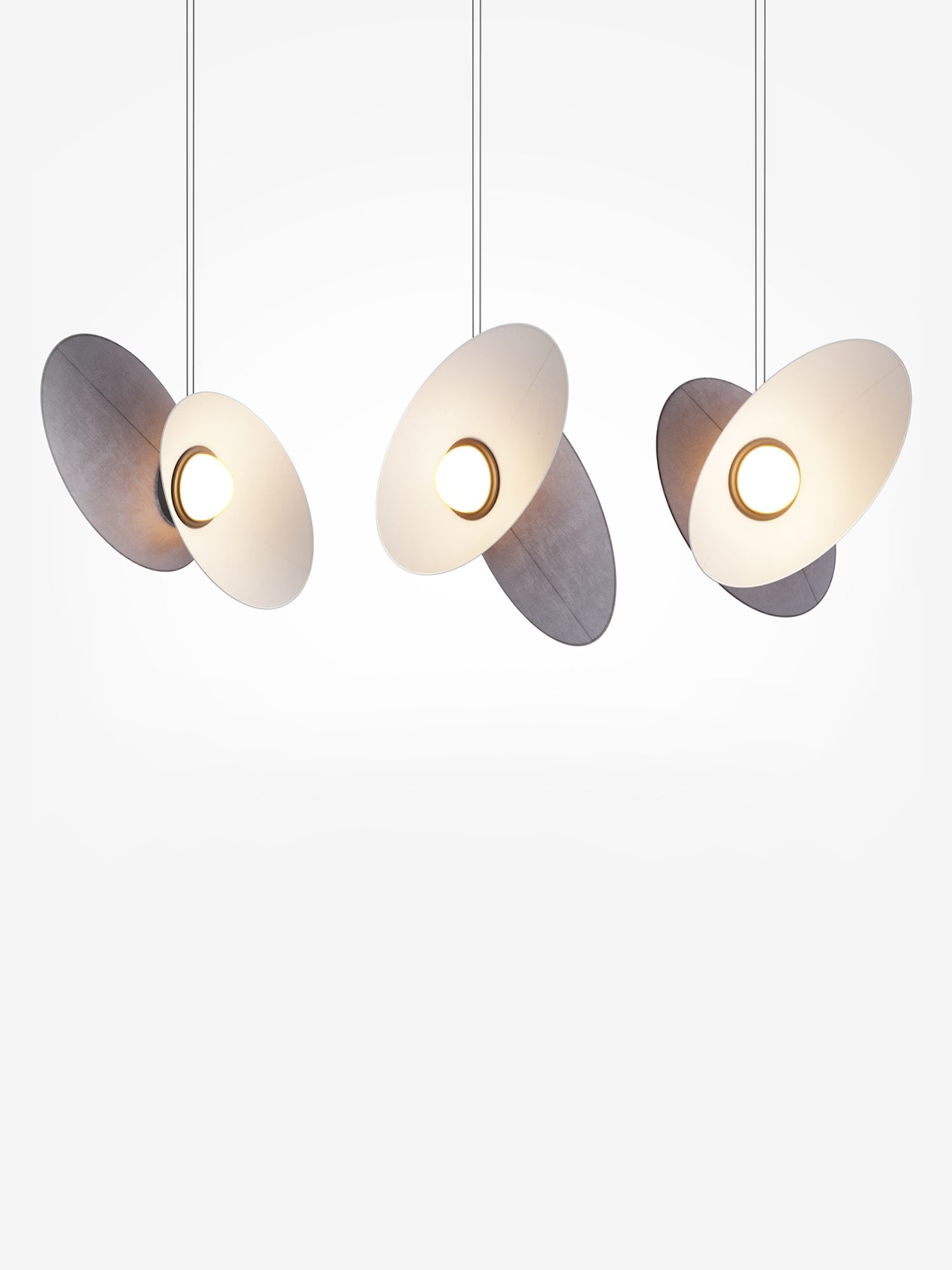 Evolution Suspension design LED avec abat-jour orientable en tissu en 3 couleurs