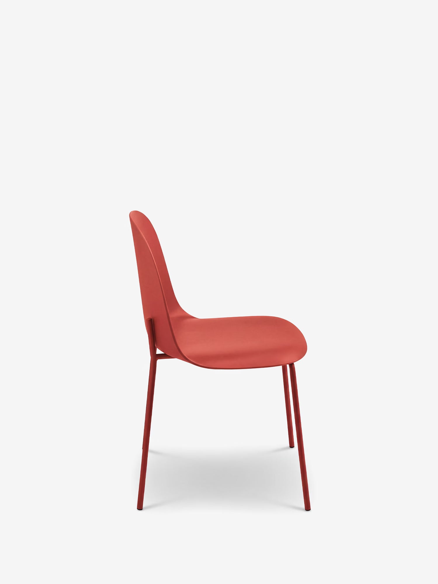 Fox Silla de polipropileno con estructura de metal a juego