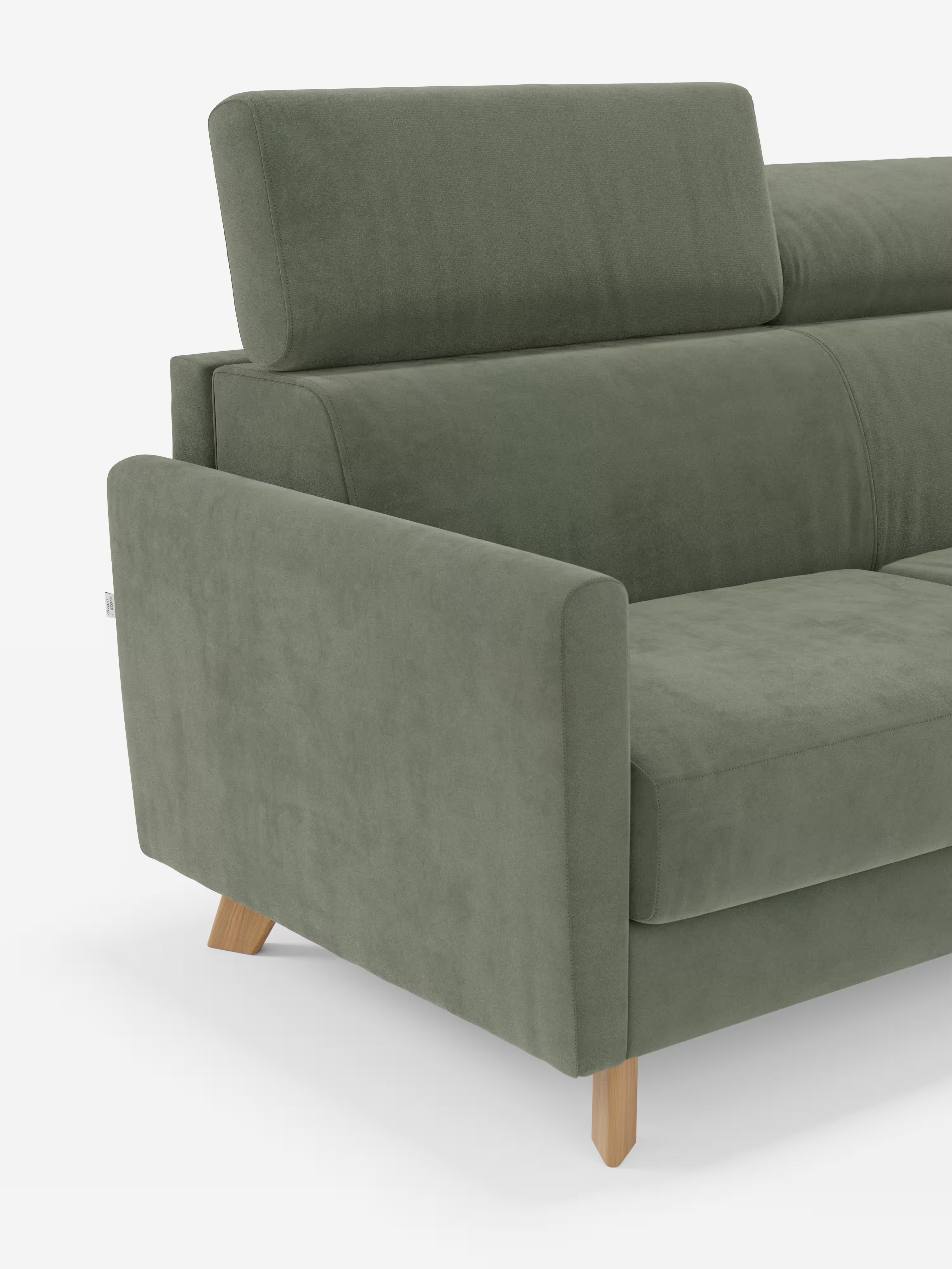Francy divano letto 2 e 3 posti con poggiatesta reclinabili e materasso H14 cm in tessuto smacchiabile