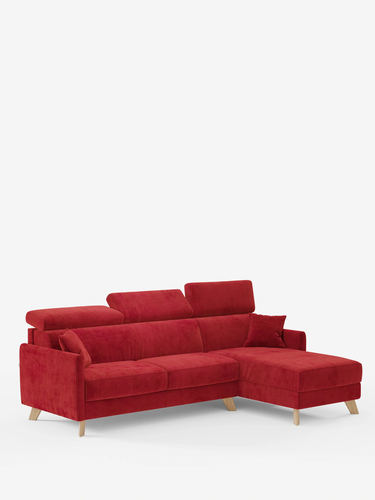 Francy abziehbares Klappsofa mit verstellbaren Kopfstützen und Stauraum-Ottomane
