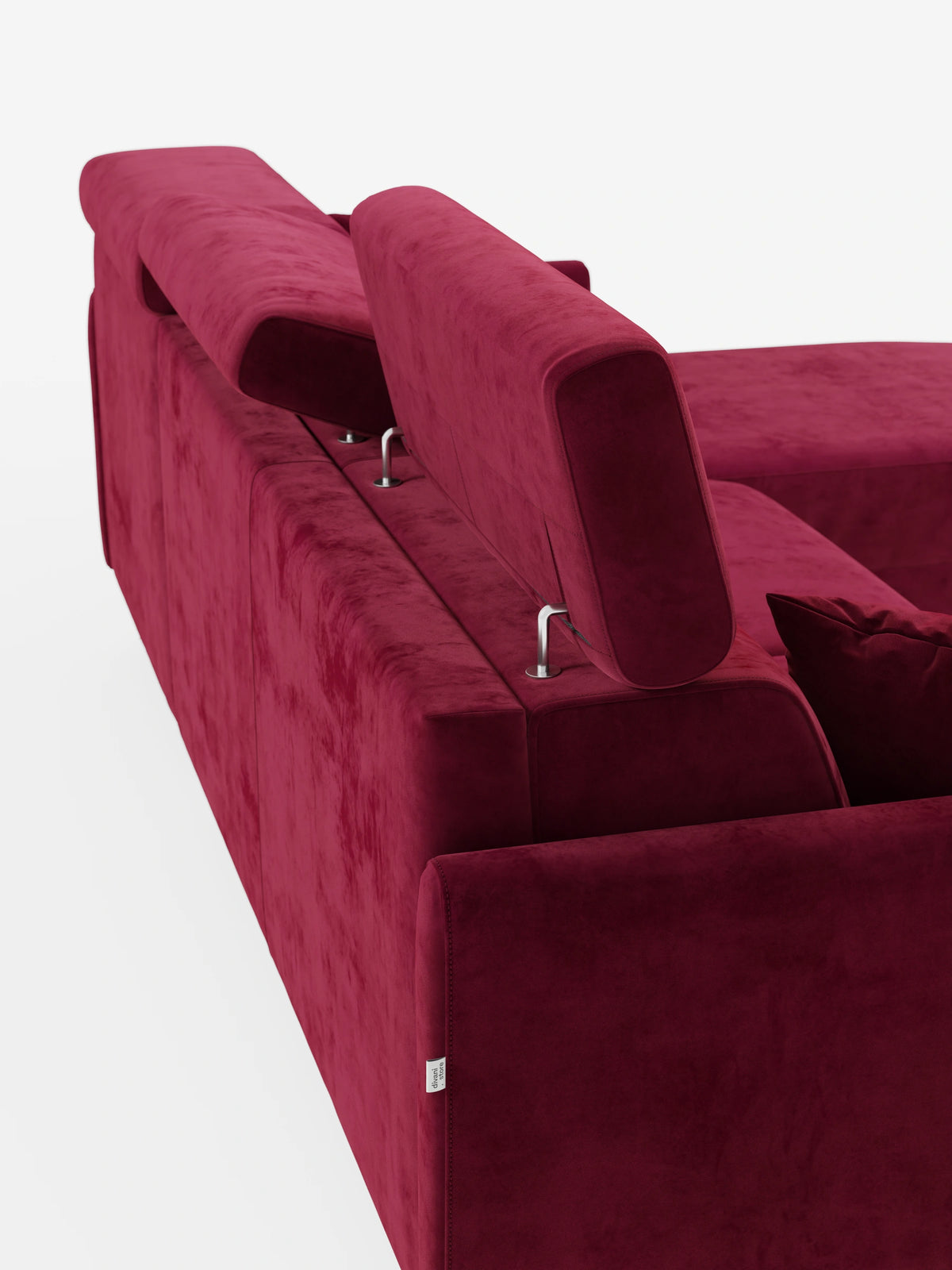 Francy abziehbares Klappsofa mit verstellbaren Kopfstützen und Stauraum-Ottomane