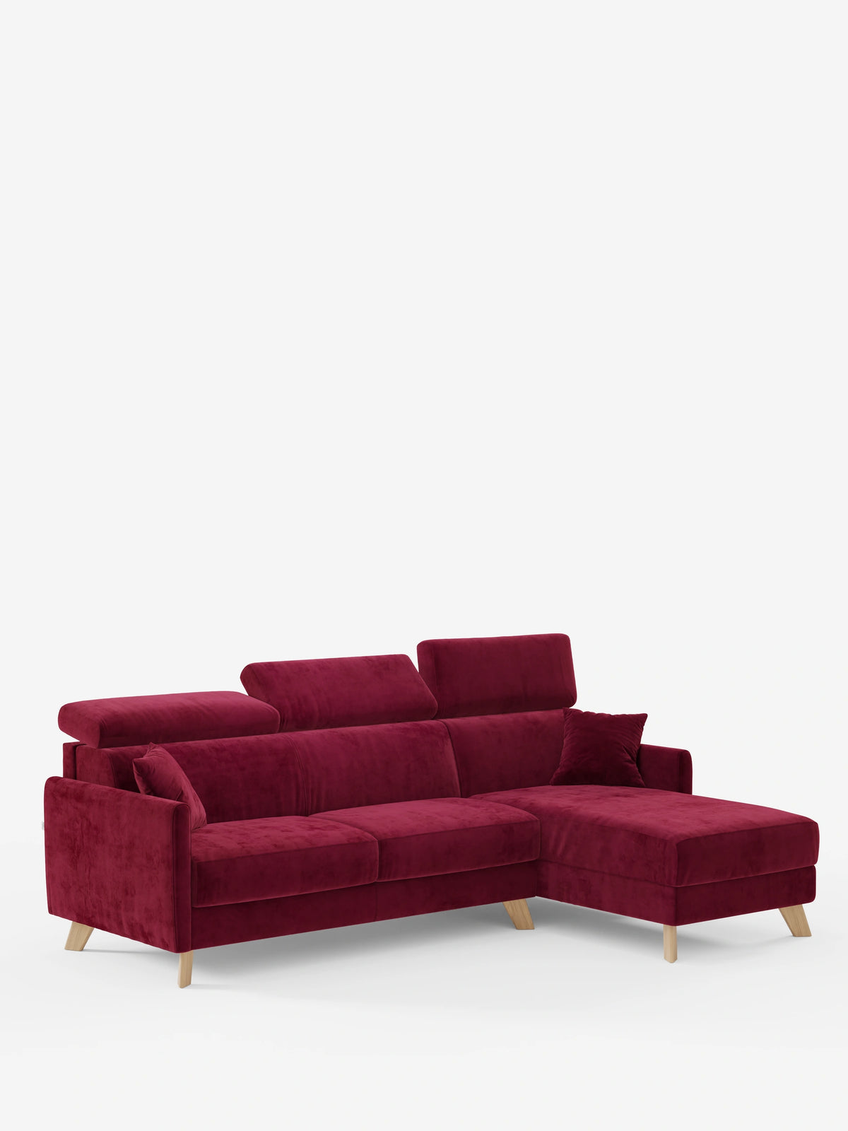 Francy abziehbares Klappsofa mit verstellbaren Kopfstützen und Stauraum-Ottomane