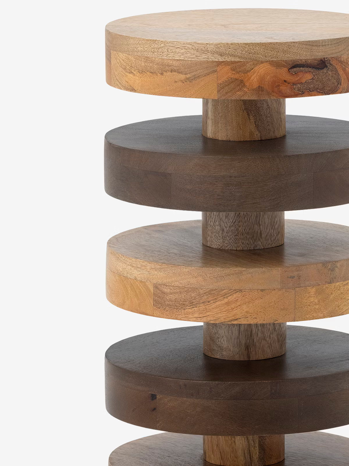 Franka Tavolino d’appoggio Ø25 cm in legno di mango FSC® 100%