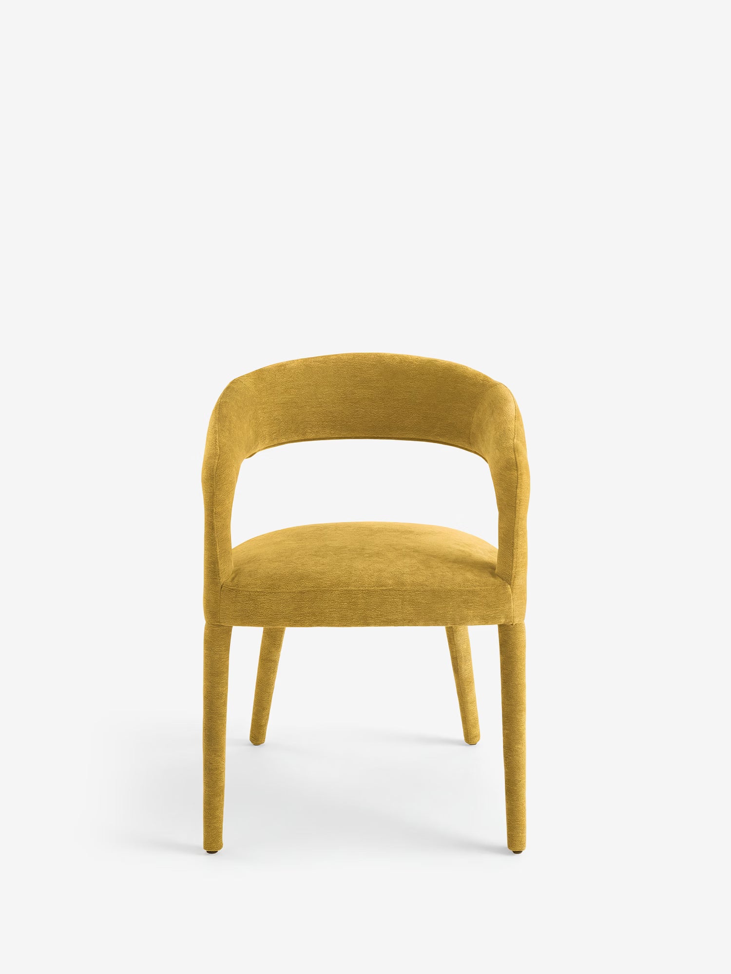 Fred Fauteuil entièrement rembourré en tissu bouclé avec pieds recouverts