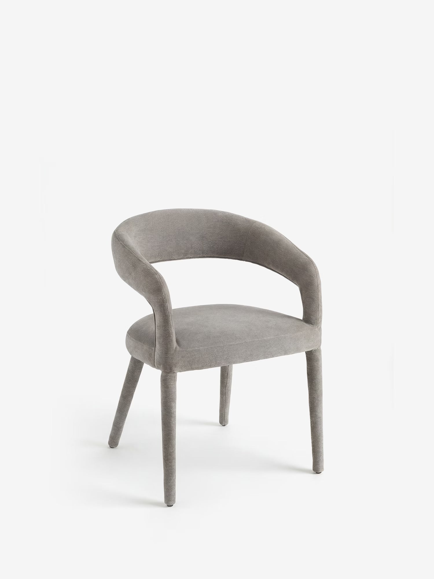 Fred Fauteuil entièrement rembourré en tissu bouclé avec pieds recouverts