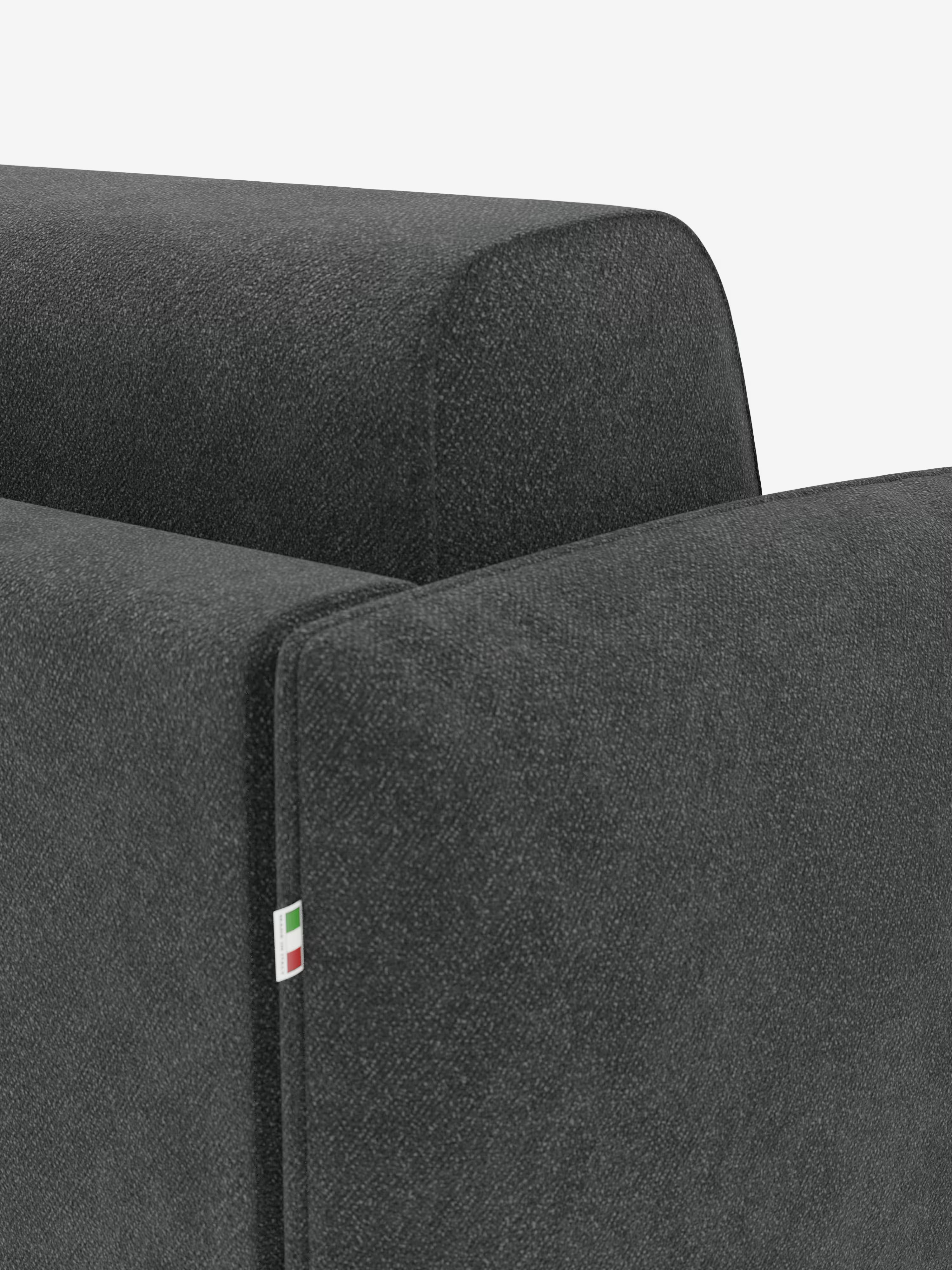 Giglio Divano letto con materasso alto 18 cm stile Japandi - 2 e 3 posti in bouclé beige impermeabile