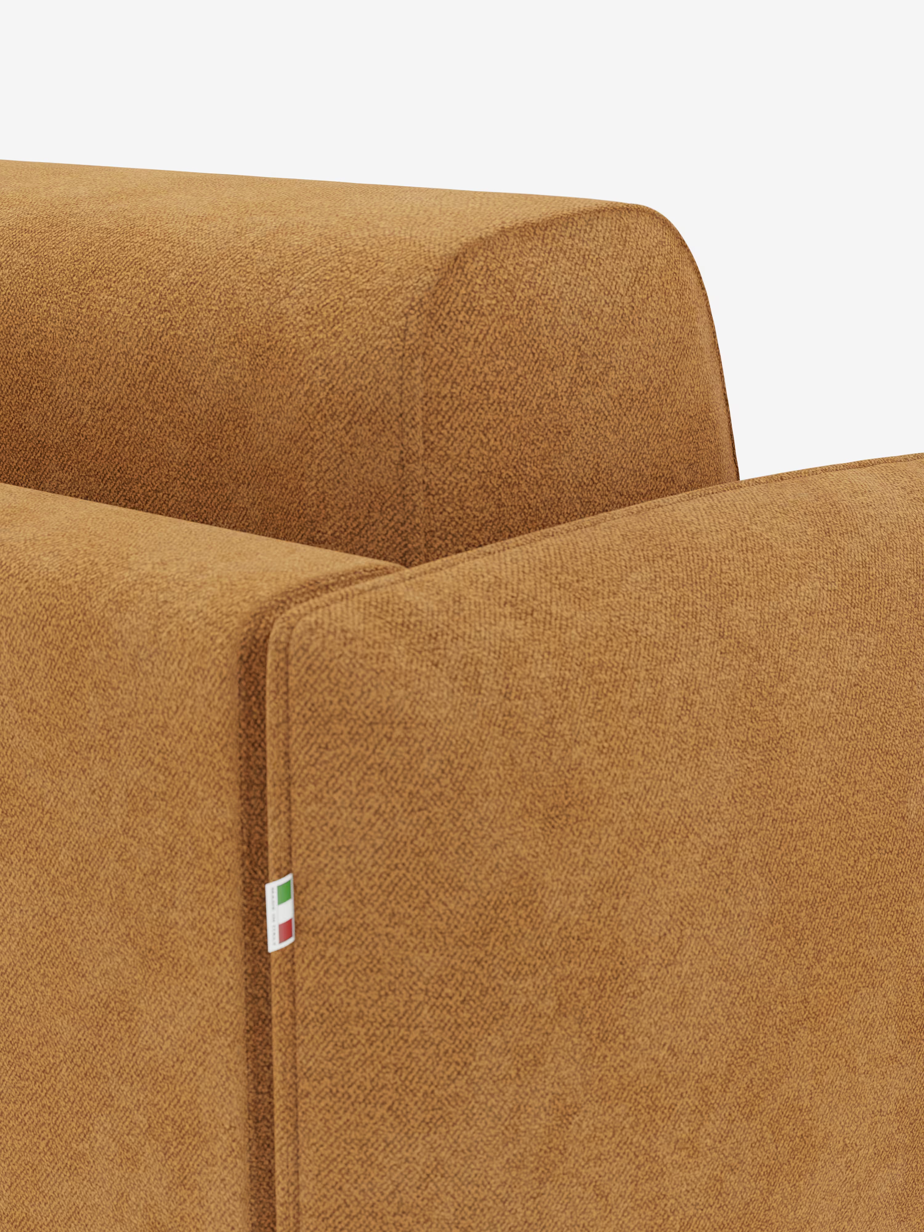 Giglio Divano letto con materasso alto 18 cm stile Japandi - 2 e 3 posti in bouclé beige impermeabile