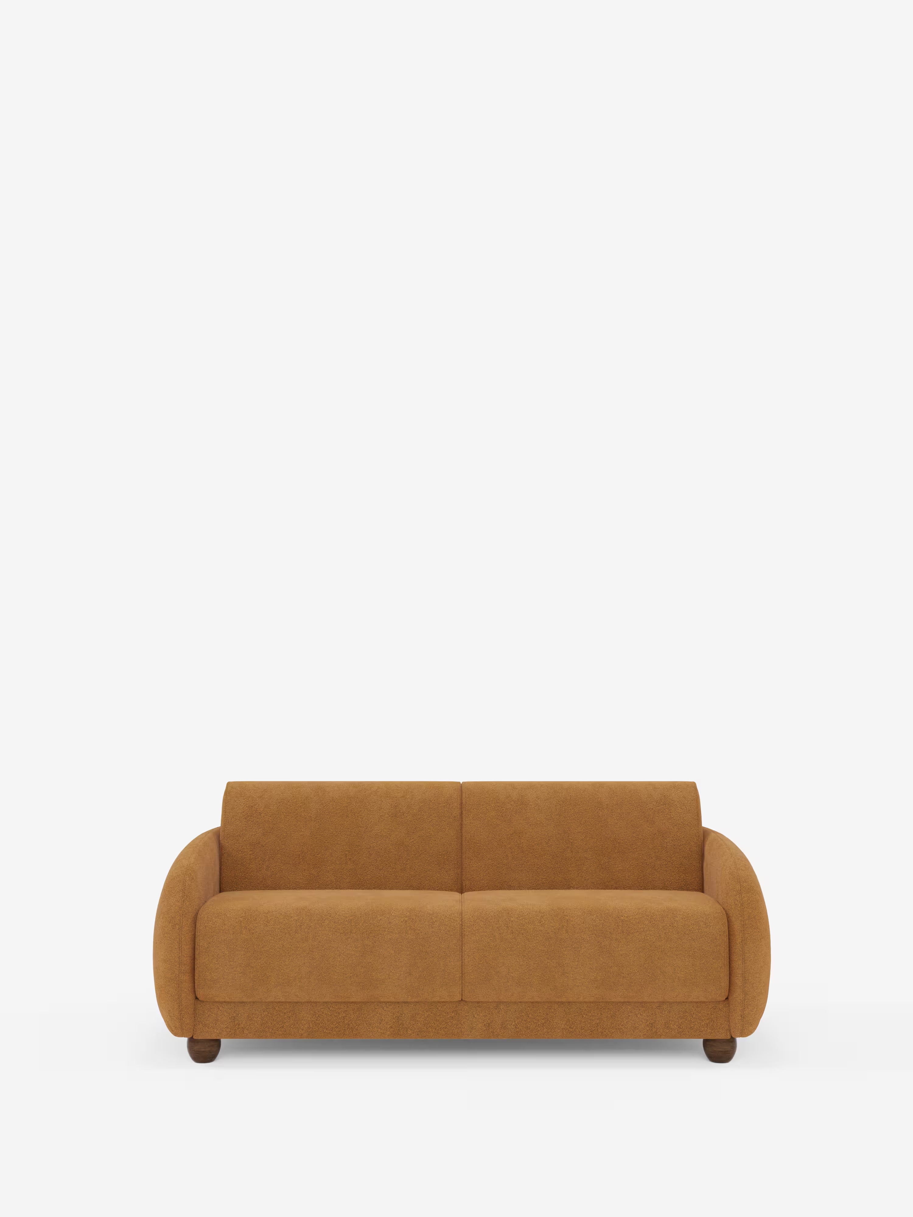 Giglio Divano letto con materasso alto 18 cm stile Japandi - 2 e 3 posti in bouclé beige impermeabile