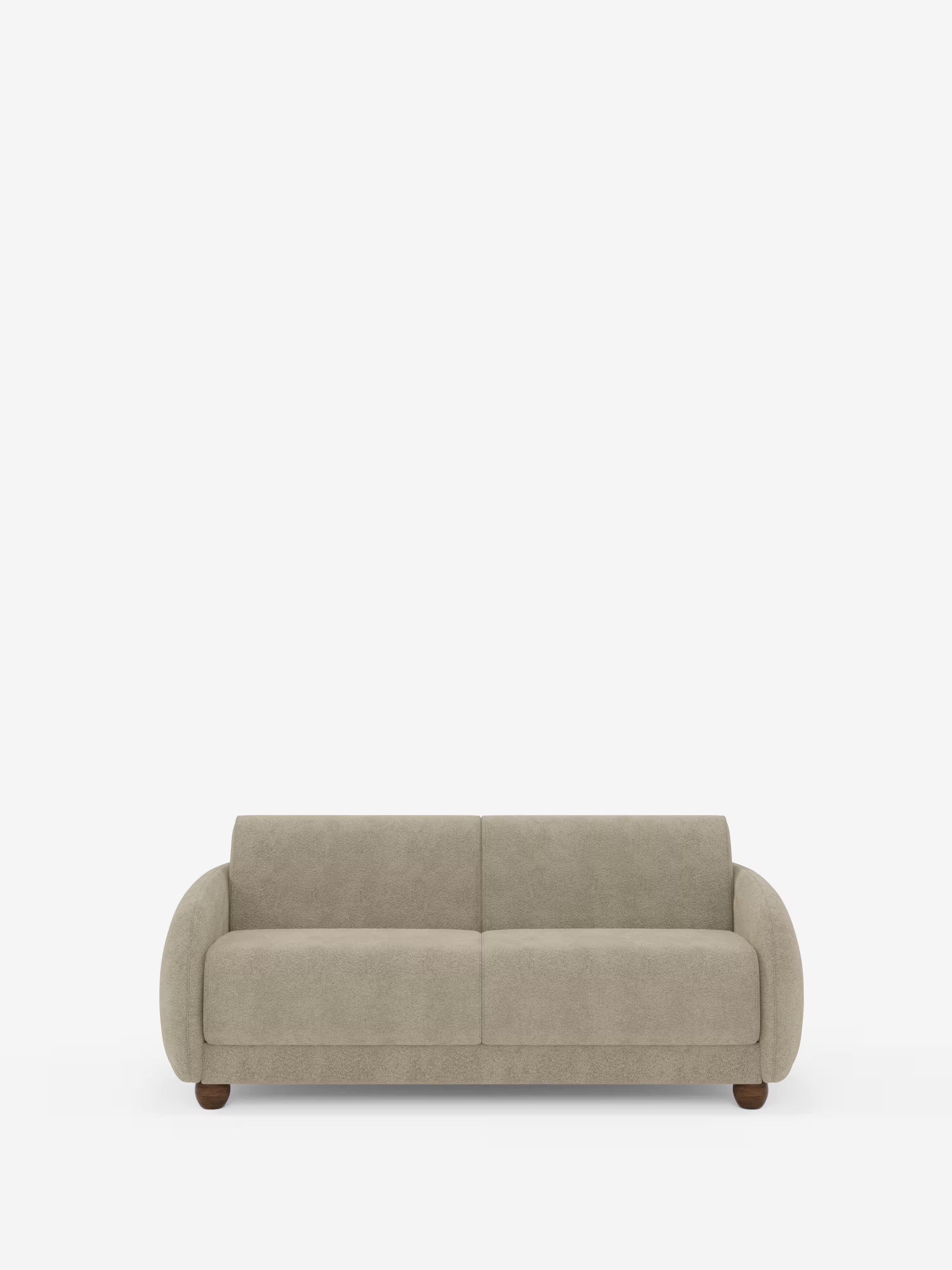 Giglio Divano letto con materasso alto 18 cm stile Japandi - 2 e 3 posti in bouclé beige impermeabile