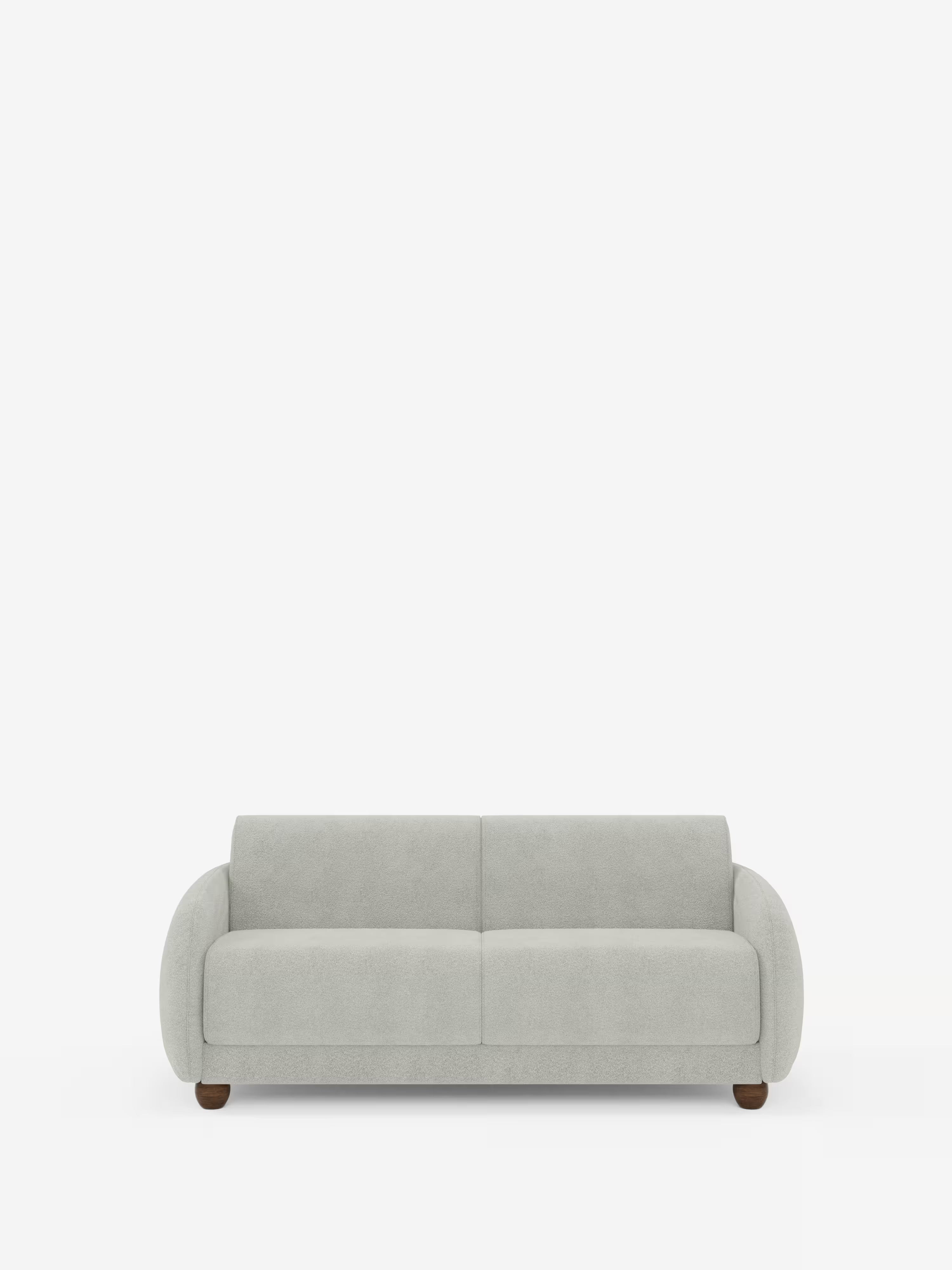 Giglio Divano letto con materasso alto 18 cm stile Japandi - 2 e 3 posti in bouclé beige impermeabile