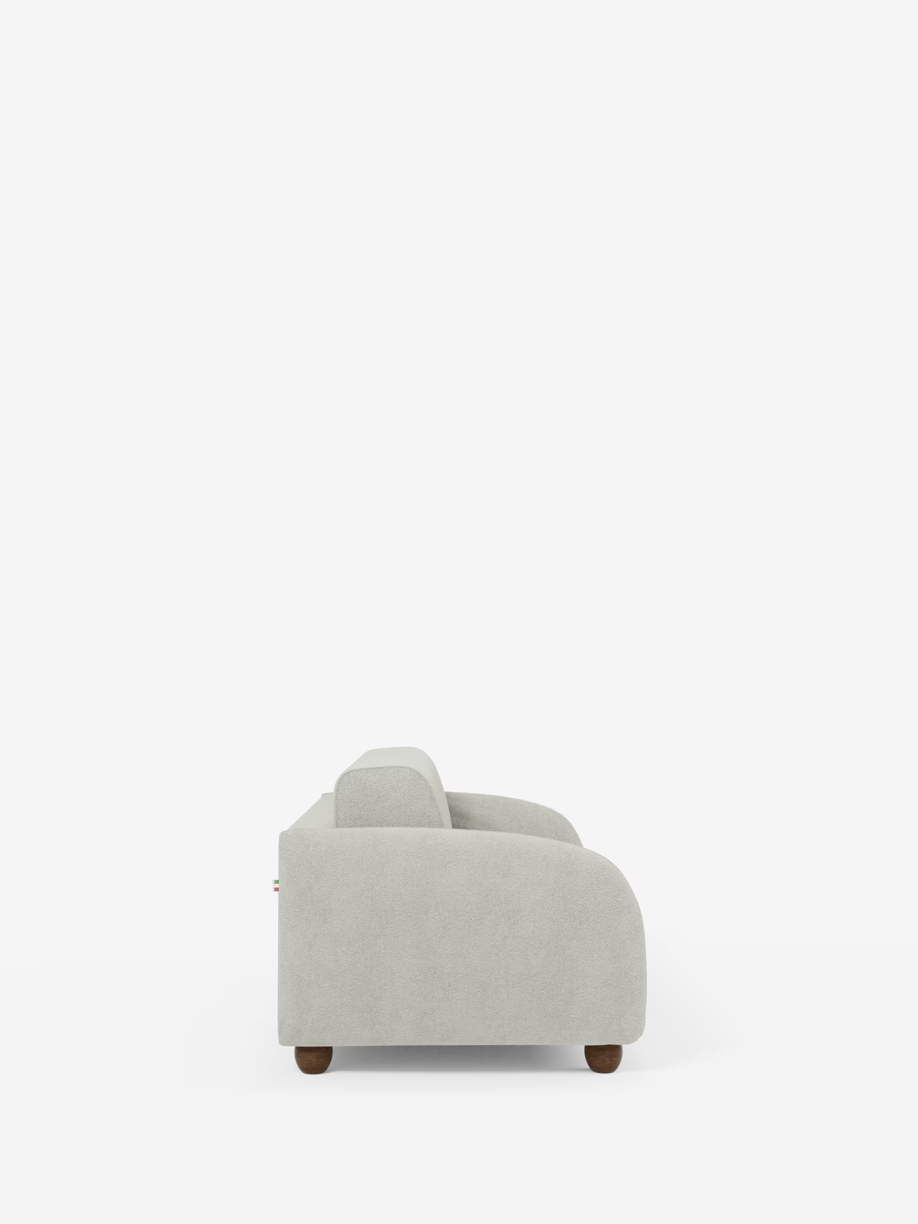 Giglio Divano letto con materasso alto 18 cm stile Japandi - 2 e 3 posti in bouclé beige impermeabile