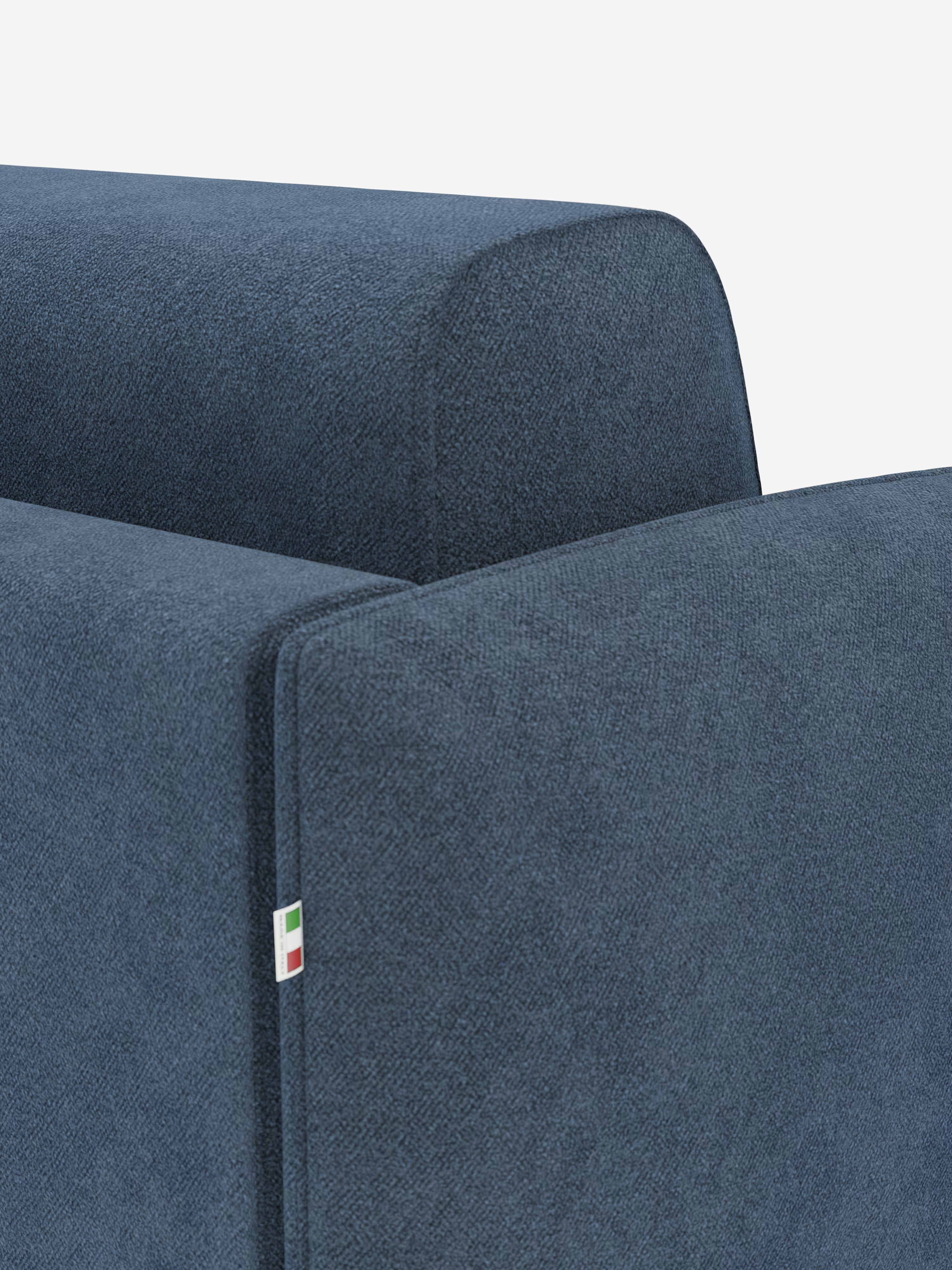 Giglio Divano letto con materasso alto 18 cm stile Japandi - 2 e 3 posti in bouclé beige impermeabile