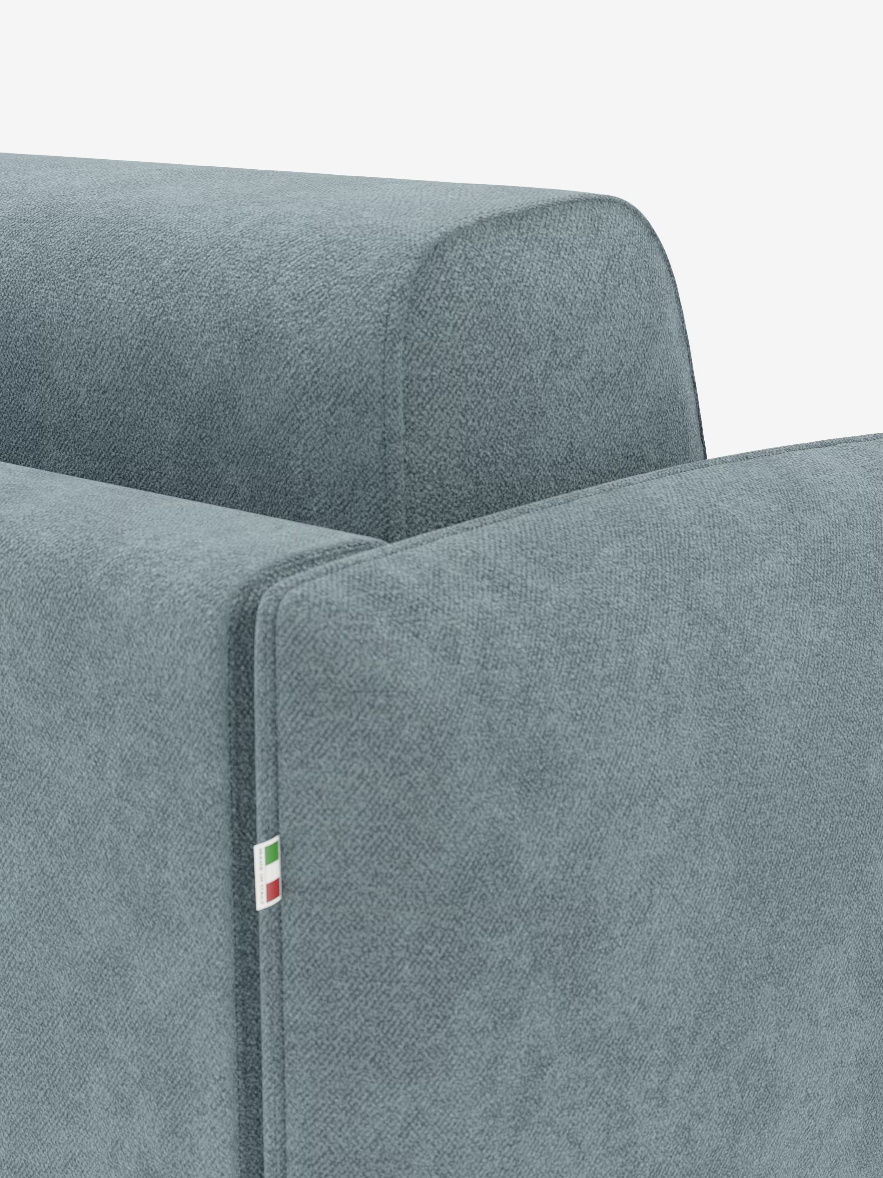 Giglio Divano letto con materasso alto 18 cm stile Japandi - 2 e 3 posti in bouclé beige impermeabile