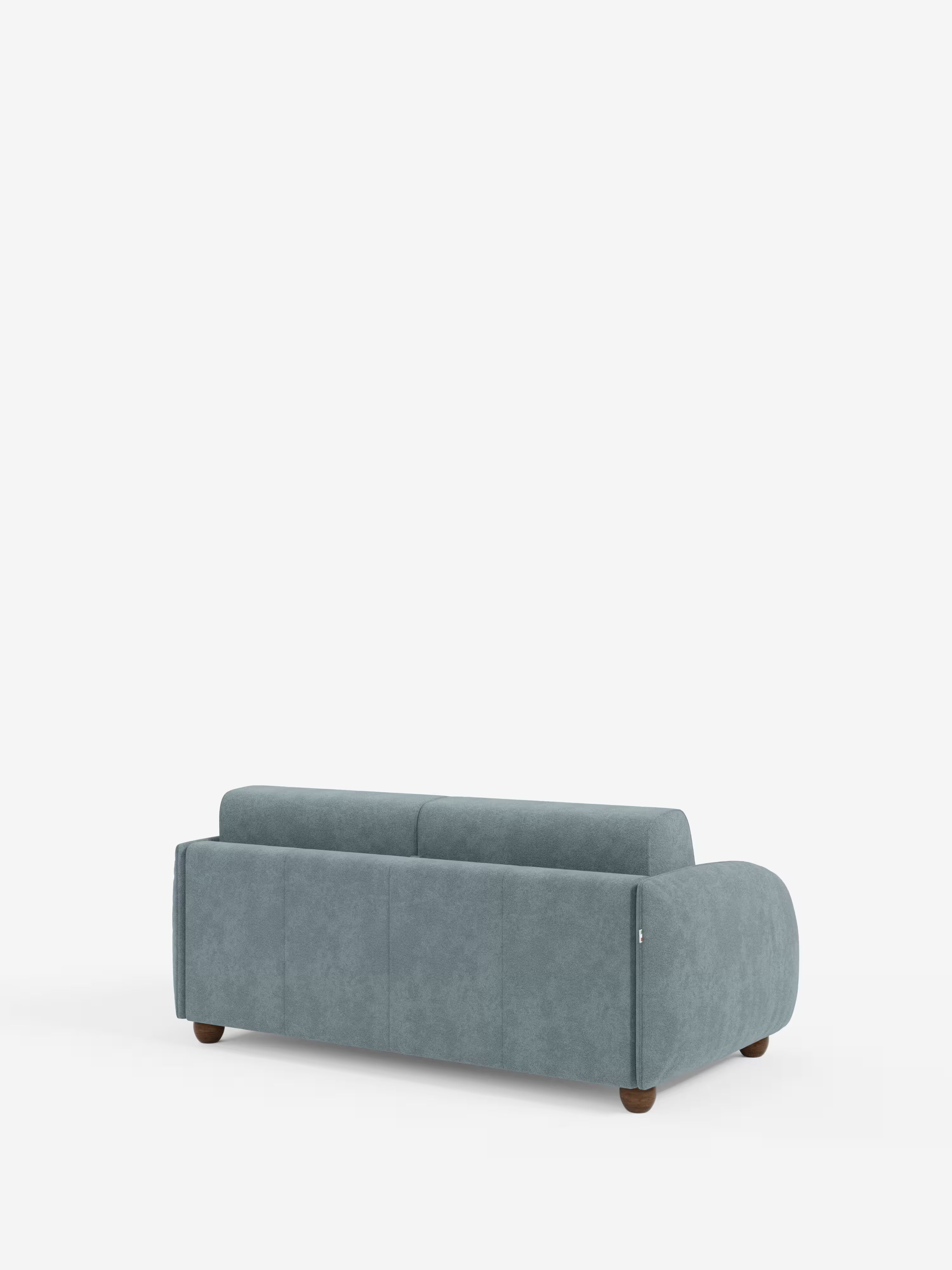 Giglio Divano letto con materasso alto 18 cm stile Japandi - 2 e 3 posti in bouclé beige impermeabile