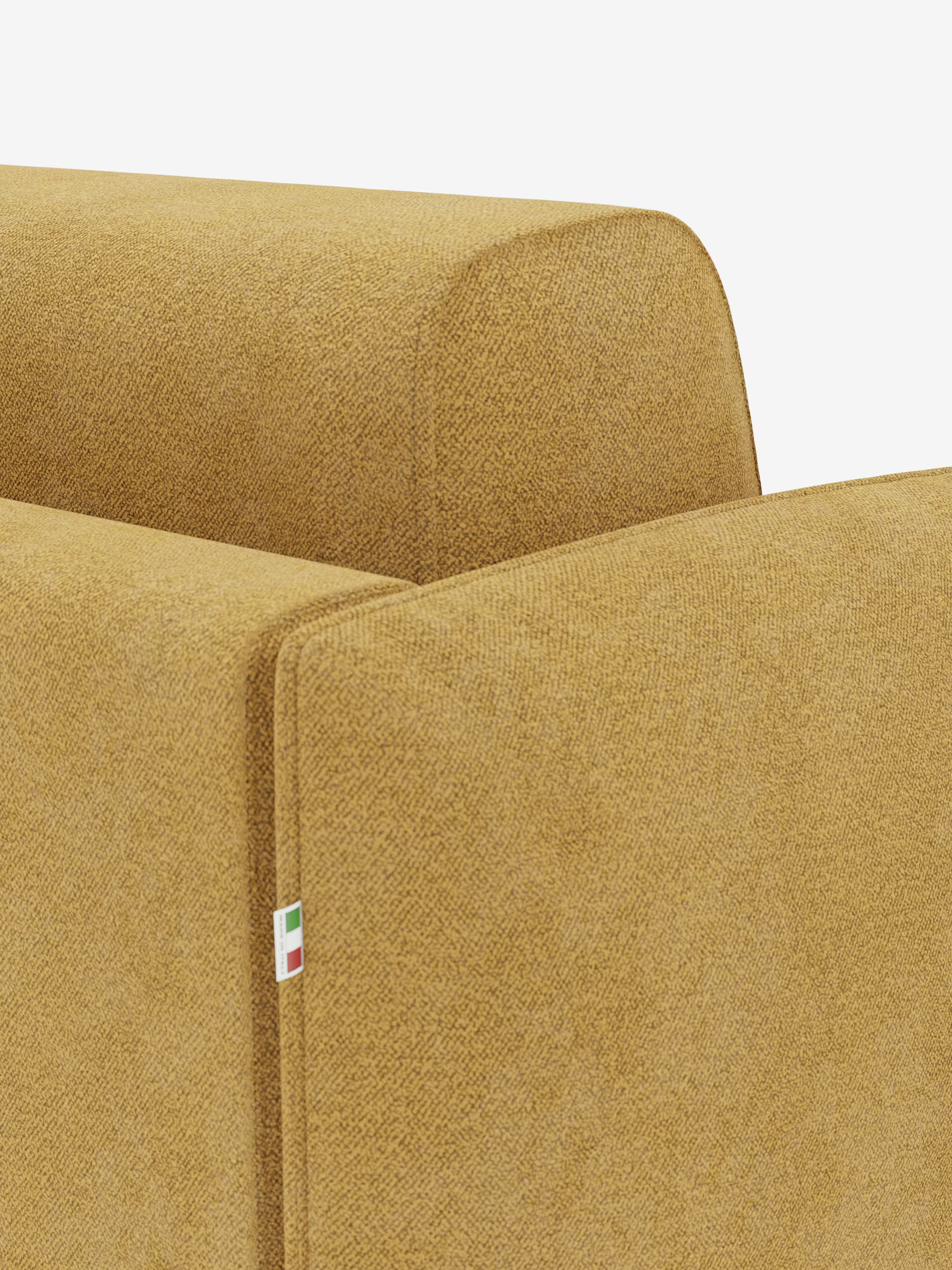 Giglio Divano letto con materasso alto 18 cm stile Japandi - 2 e 3 posti in bouclé beige impermeabile