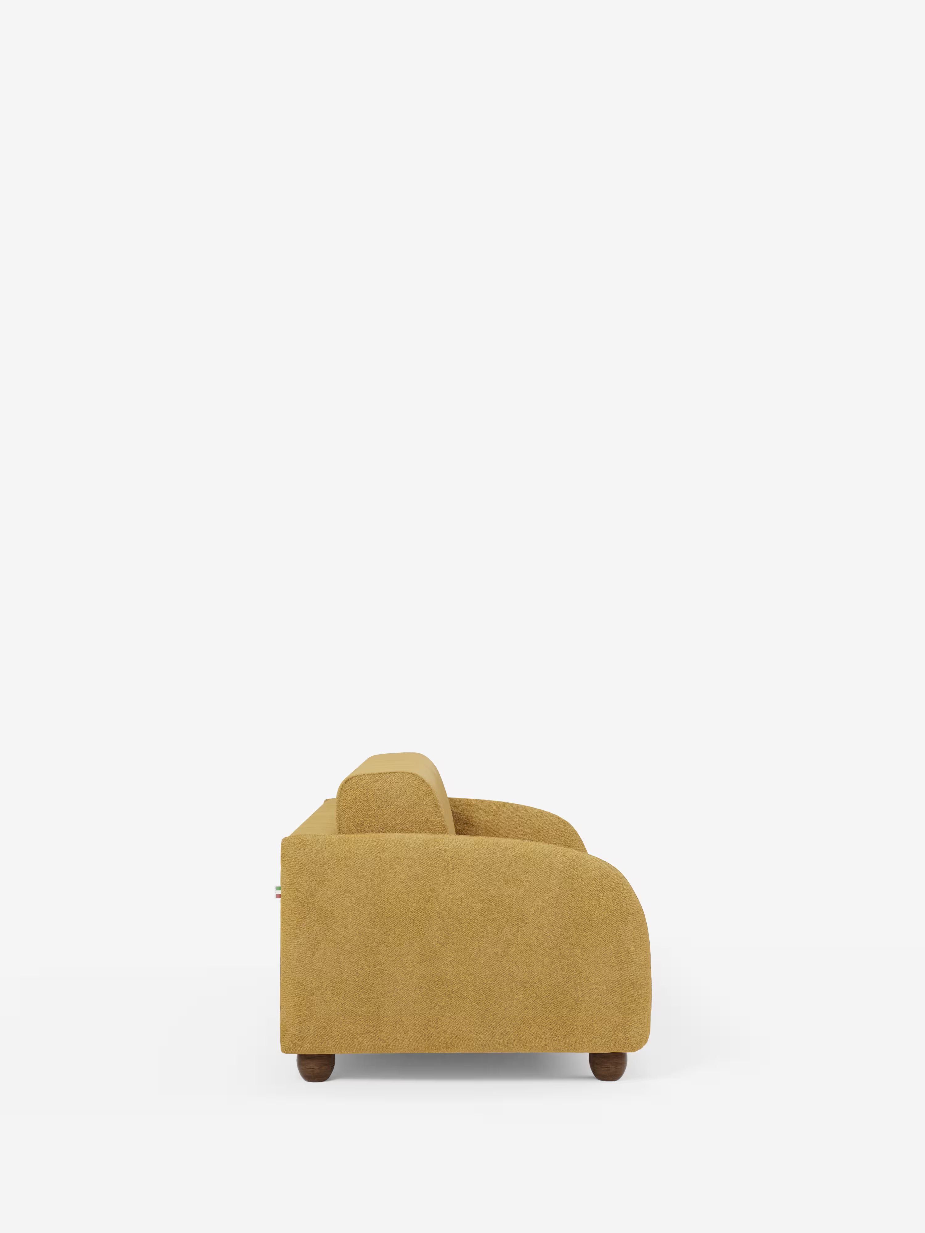 Giglio Divano letto con materasso alto 18 cm stile Japandi - 2 e 3 posti in bouclé beige impermeabile
