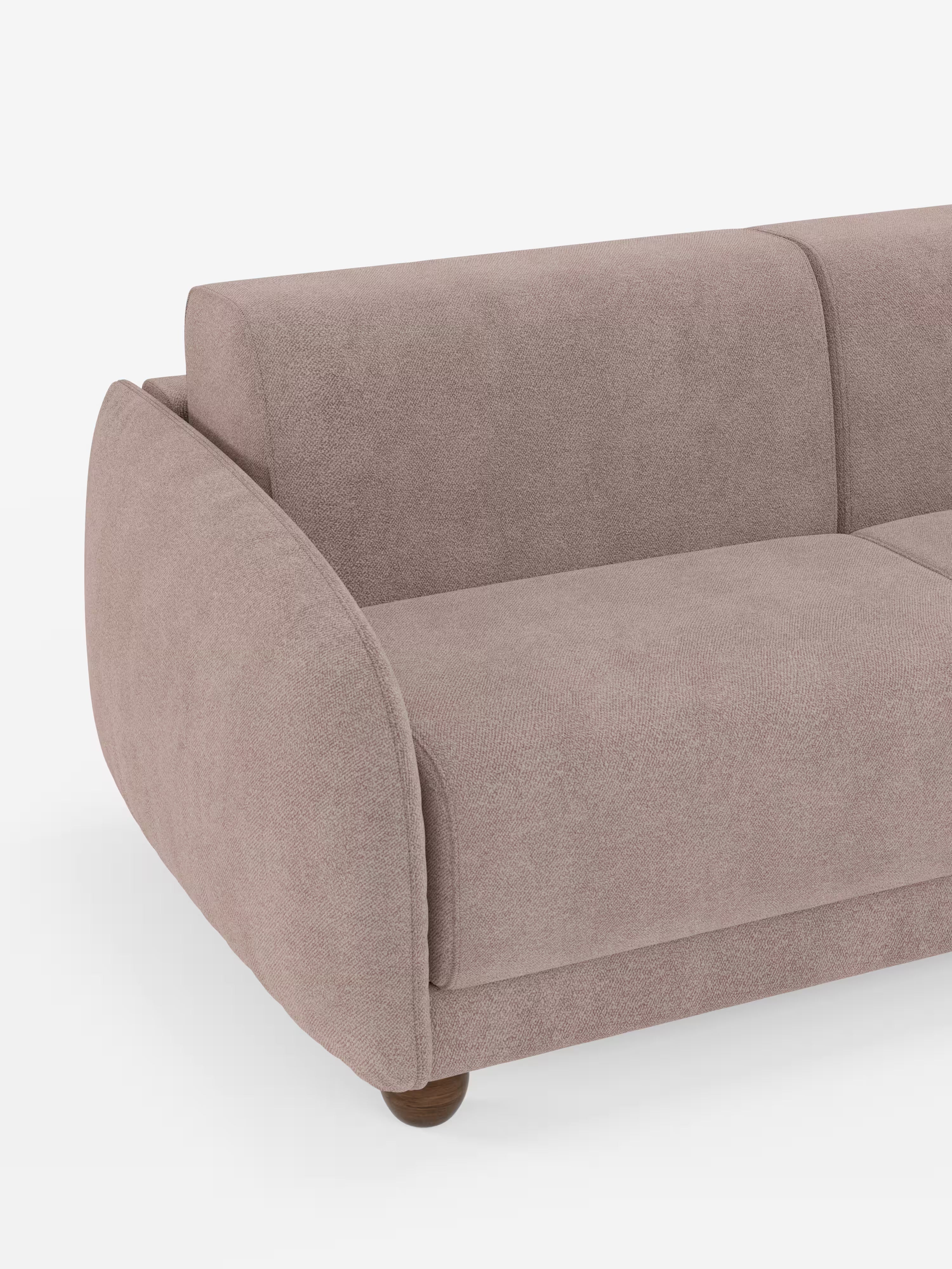 Giglio Divano letto con materasso alto 18 cm stile Japandi - 2 e 3 posti in bouclé beige impermeabile