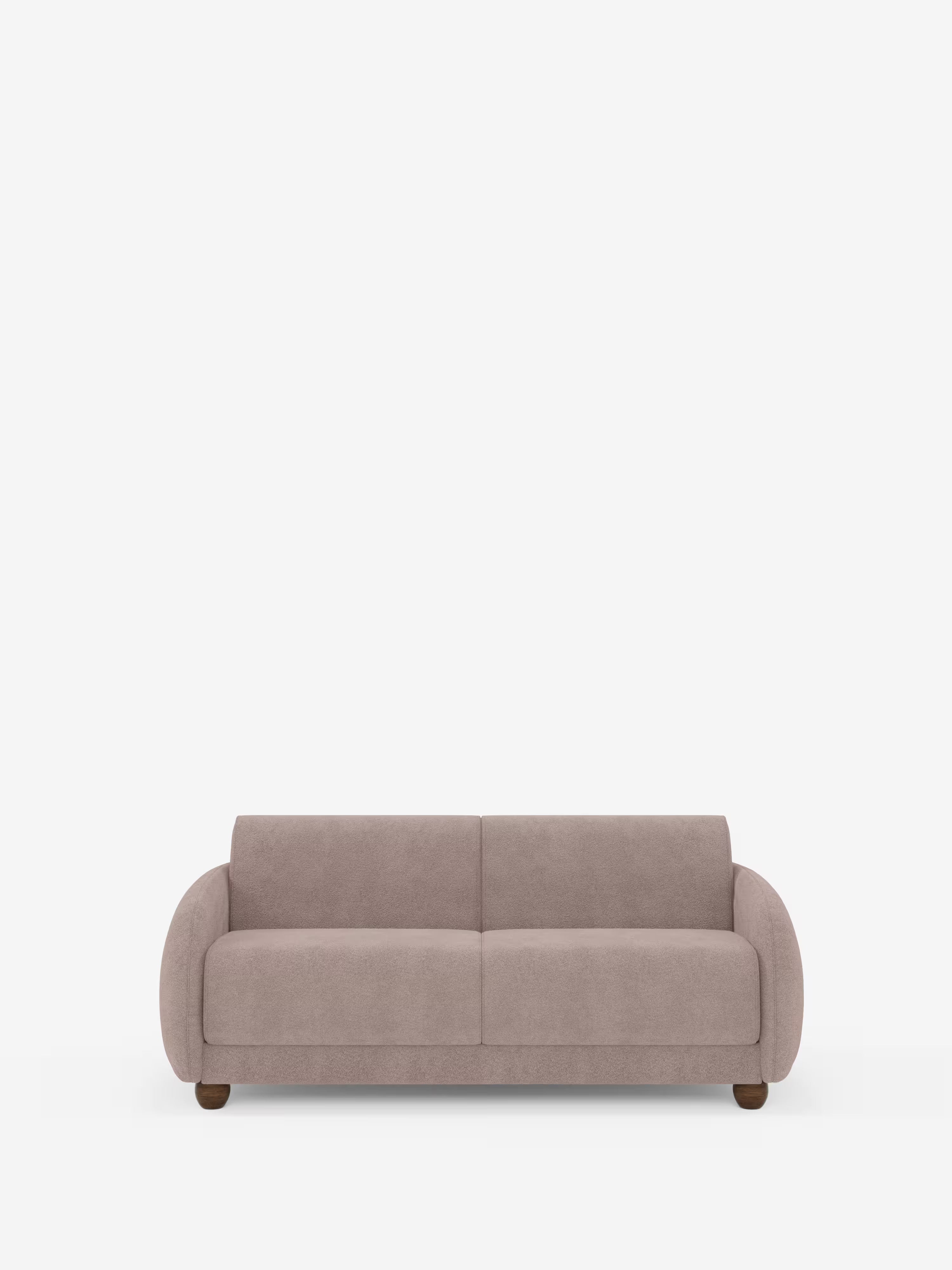 Giglio Divano letto con materasso alto 18 cm stile Japandi - 2 e 3 posti in bouclé beige impermeabile