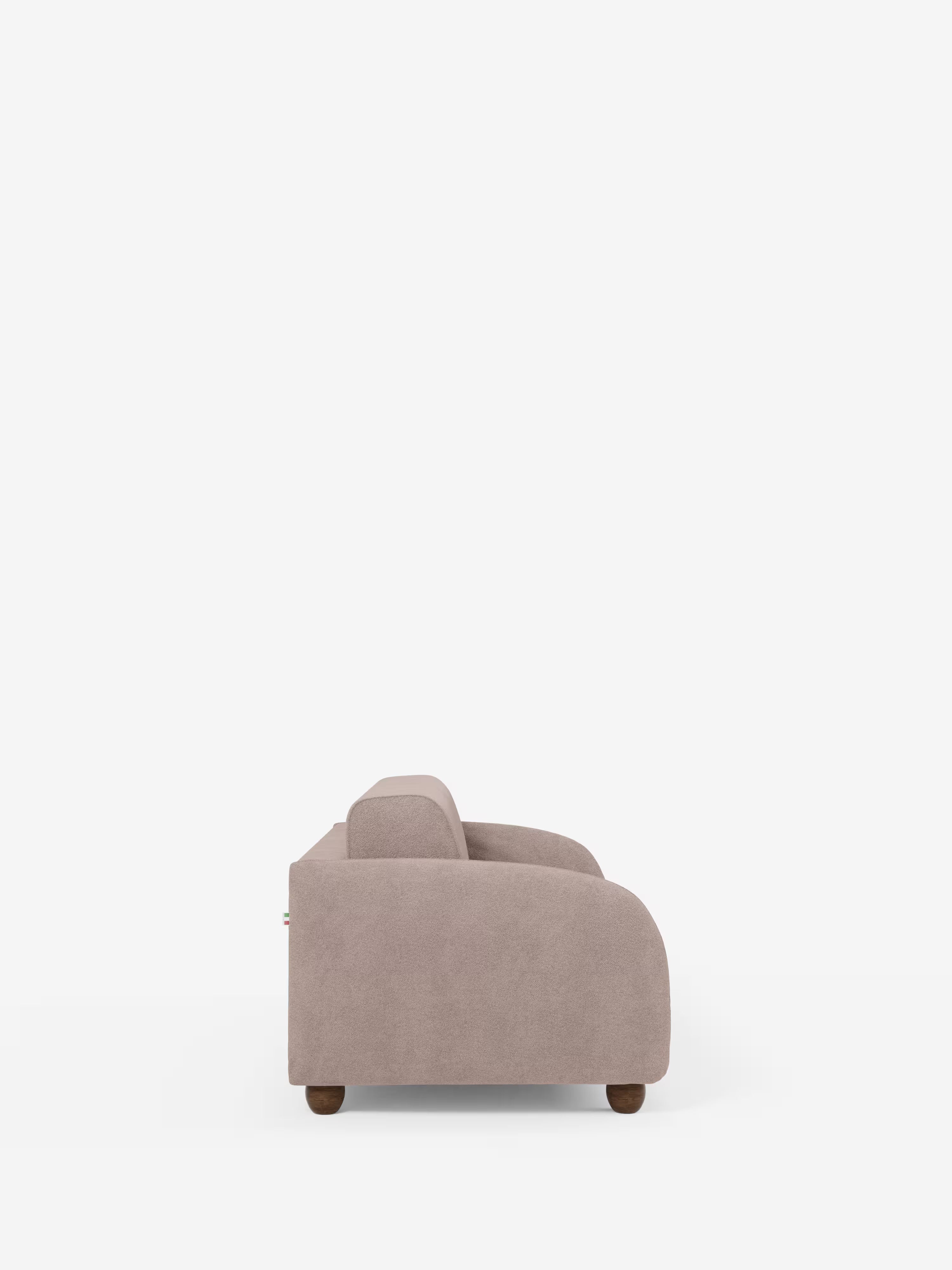 Giglio Divano letto con materasso alto 18 cm stile Japandi - 2 e 3 posti in bouclé beige impermeabile