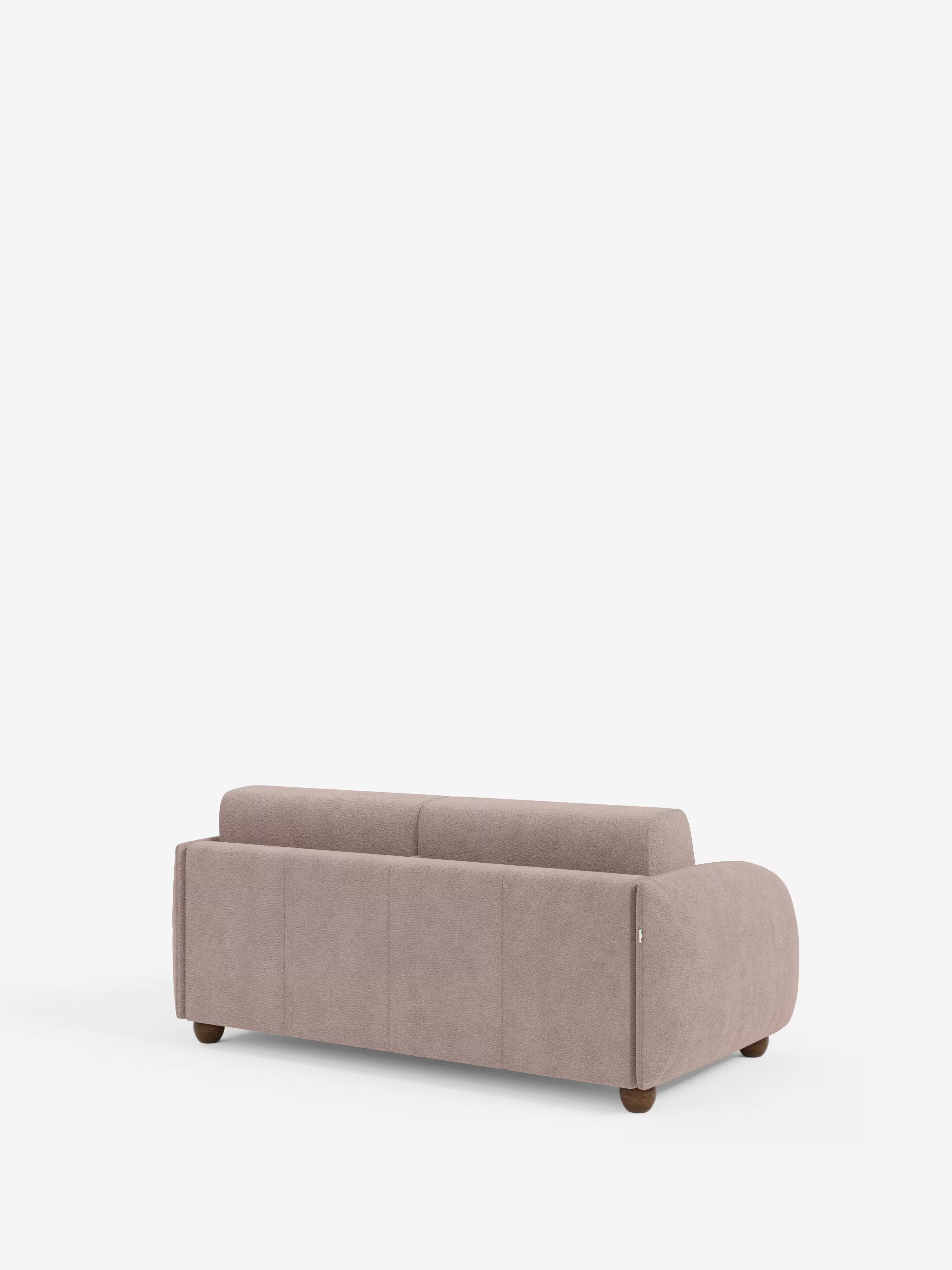 Giglio Divano letto con materasso alto 18 cm stile Japandi - 2 e 3 posti in bouclé beige impermeabile