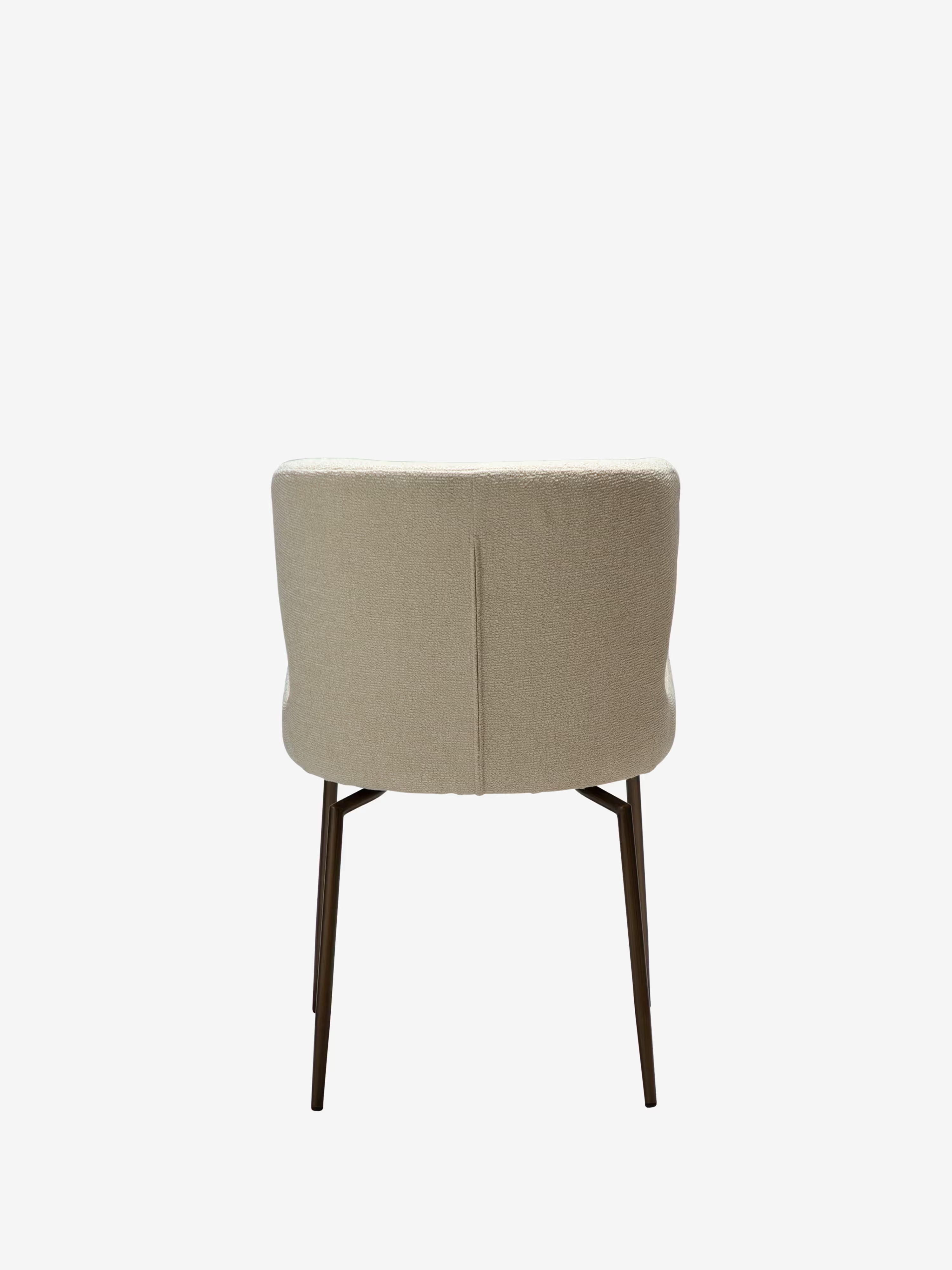 GLAM Chaise pivotante en tissu bouclé avec base en métal - design élégant et minimaliste