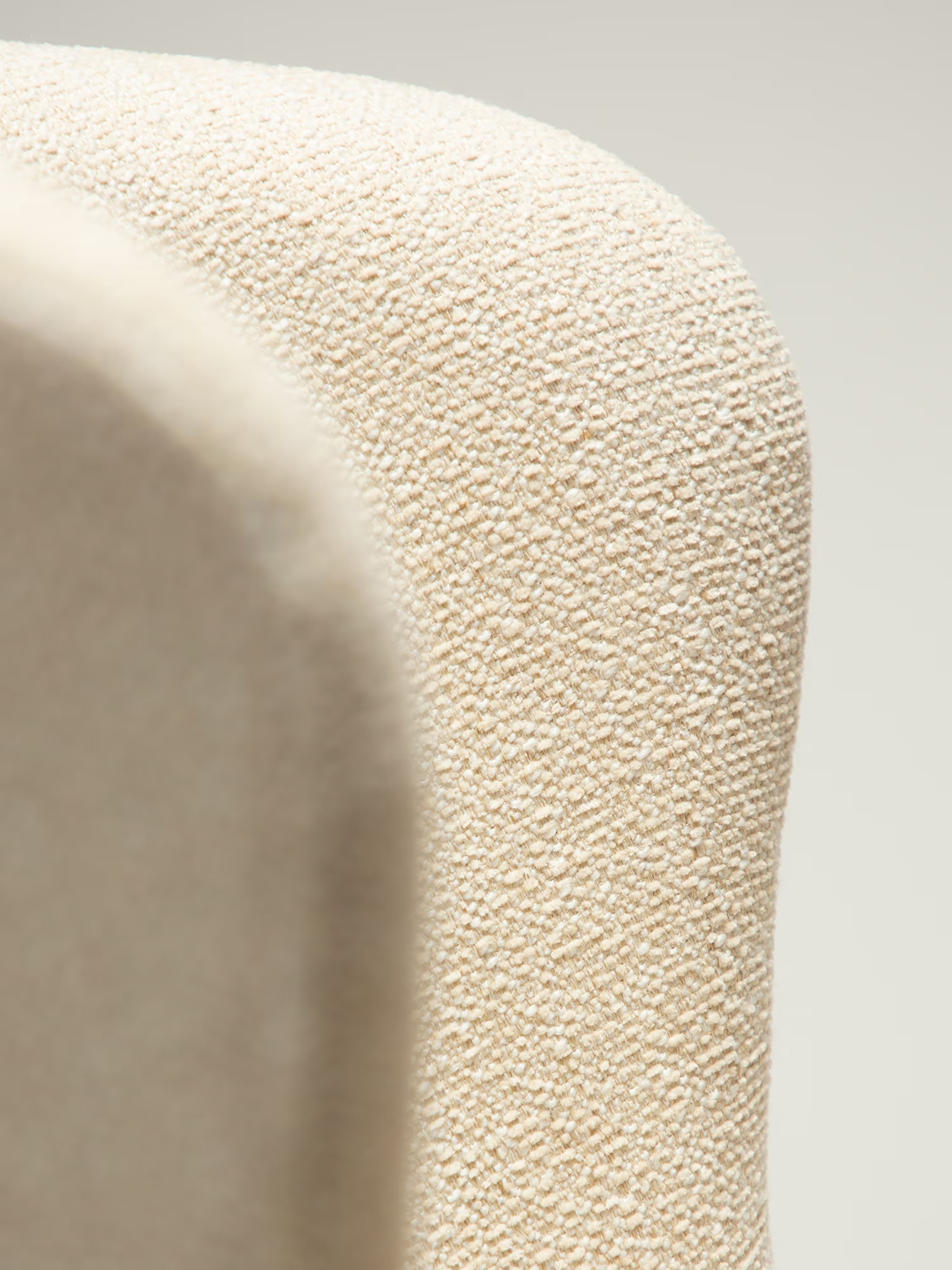 GLAM Chaise pivotante en tissu bouclé avec base en métal - design élégant et minimaliste