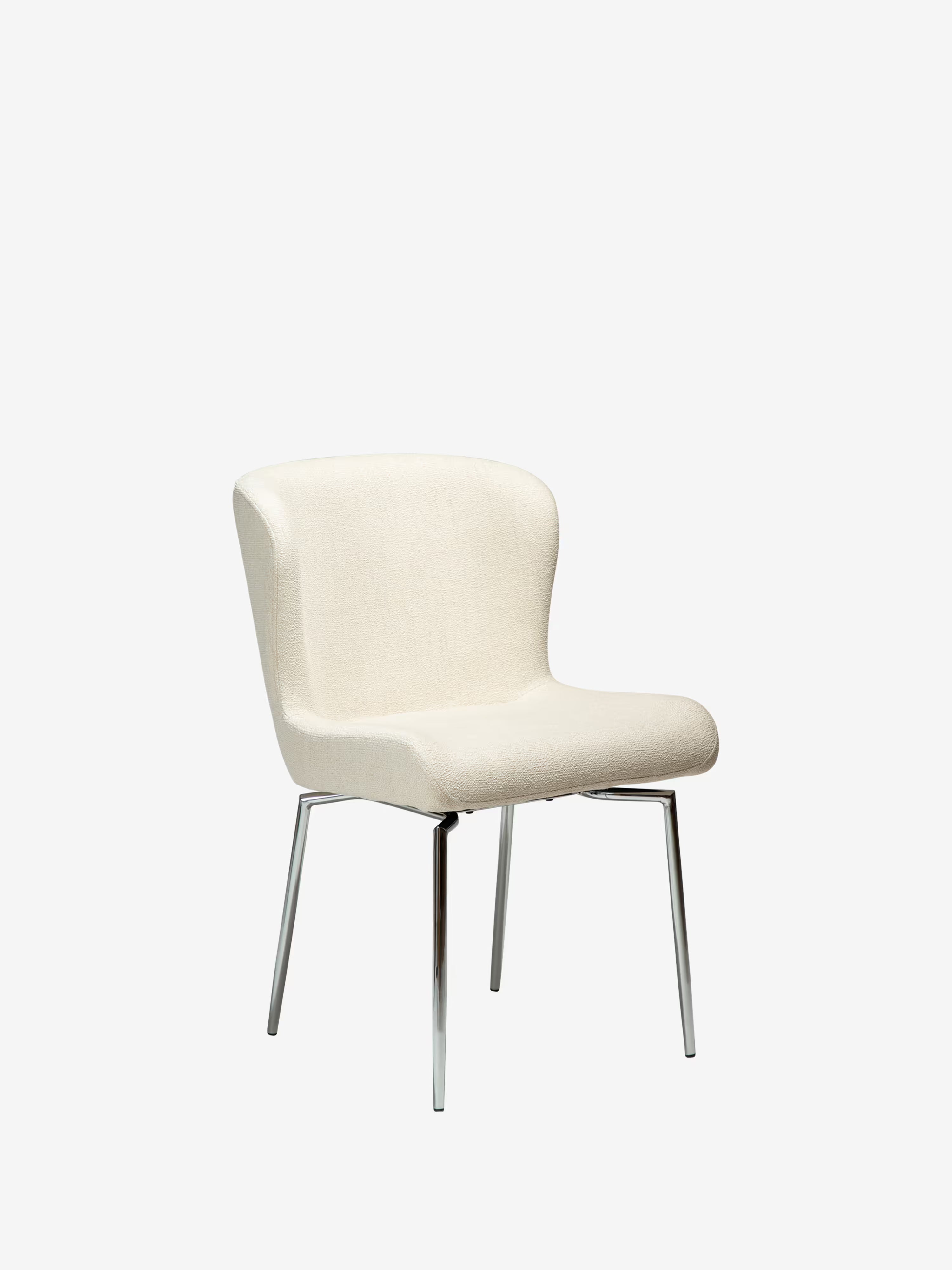GLAM Chaise pivotante en tissu bouclé avec base en métal - design élégant et minimaliste