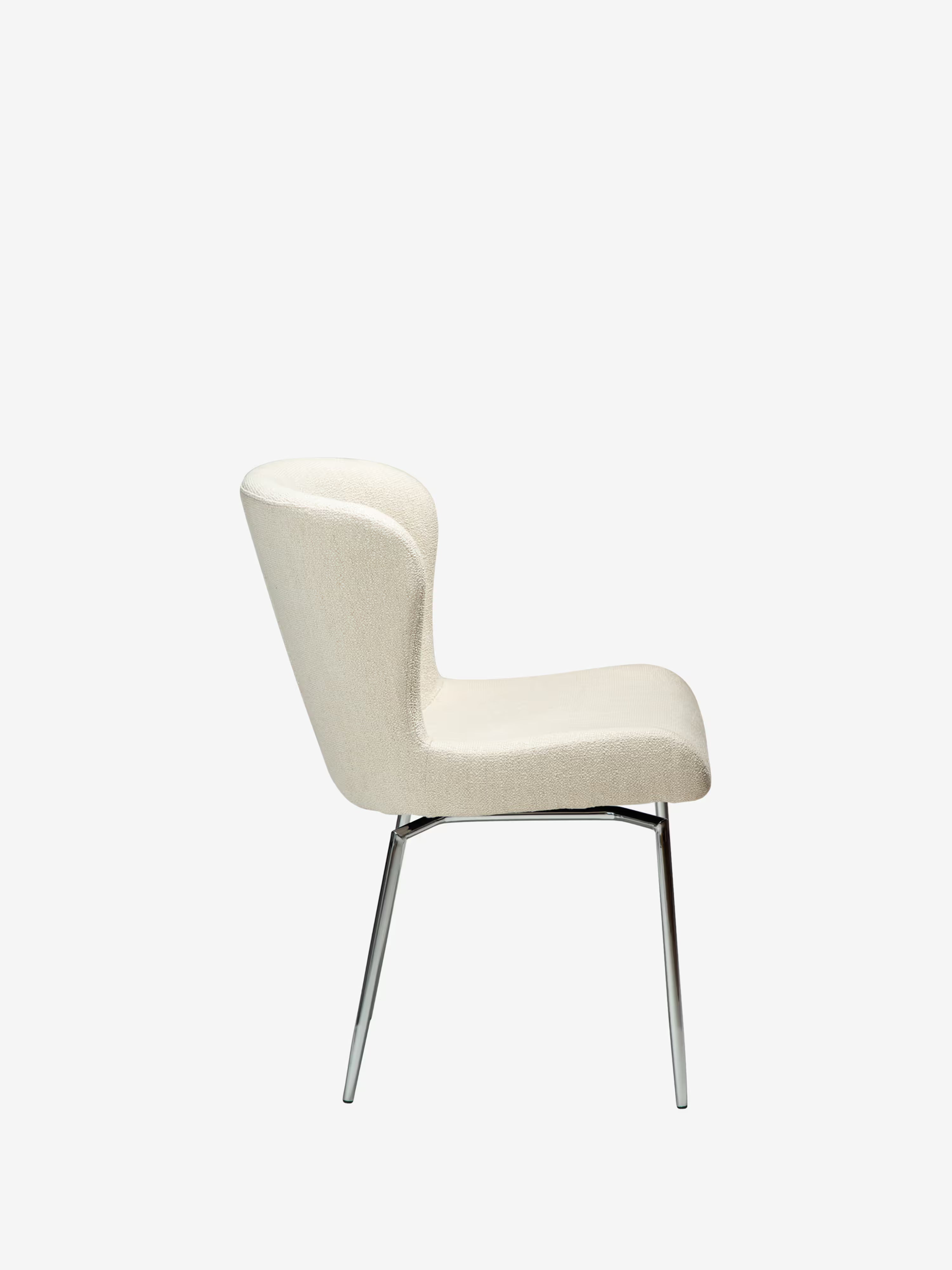 GLAM Chaise pivotante en tissu bouclé avec base en métal - design élégant et minimaliste