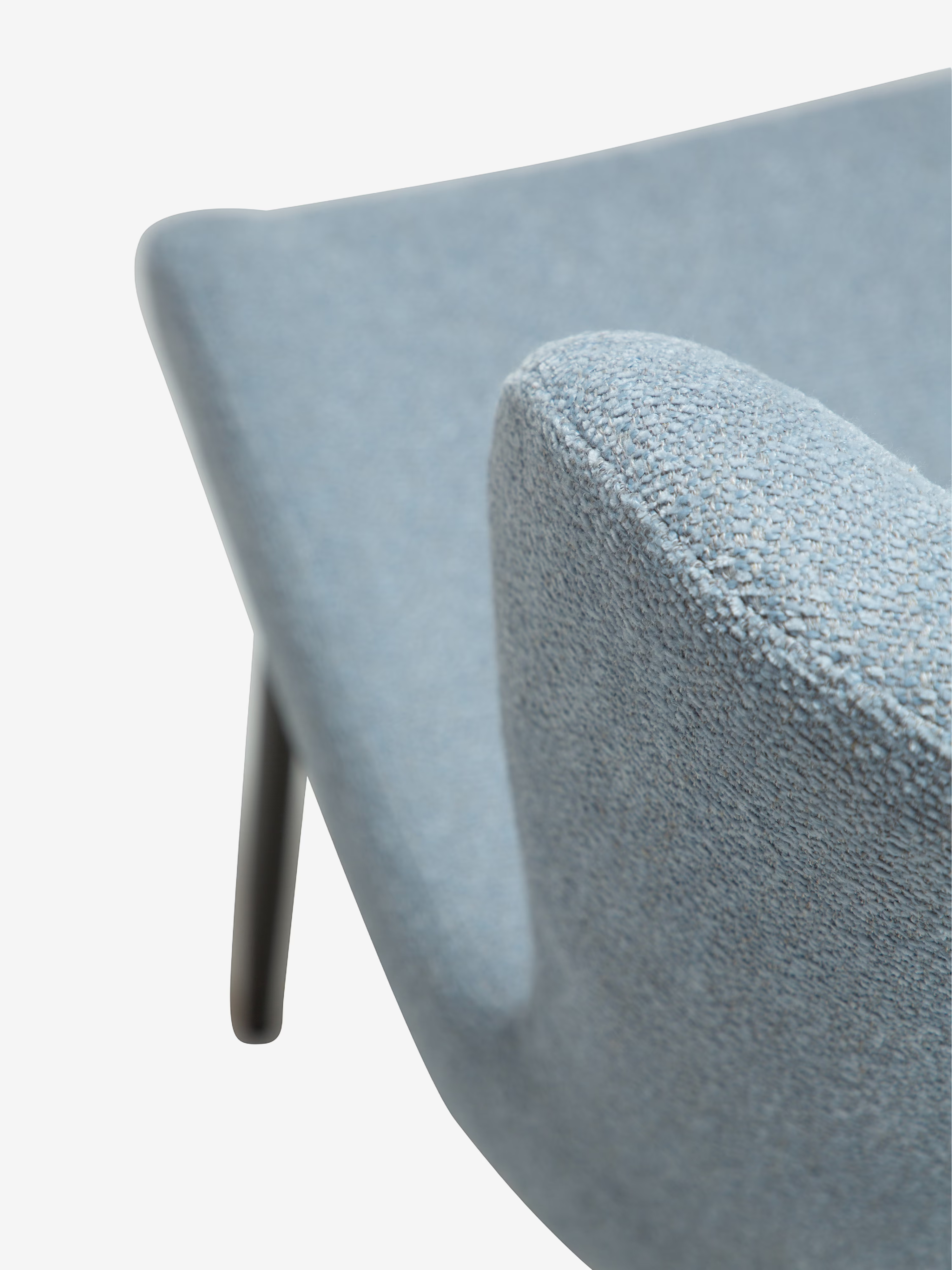 GLAM Chaise en tissu bouclé avec pieds en métal au caractère élégant