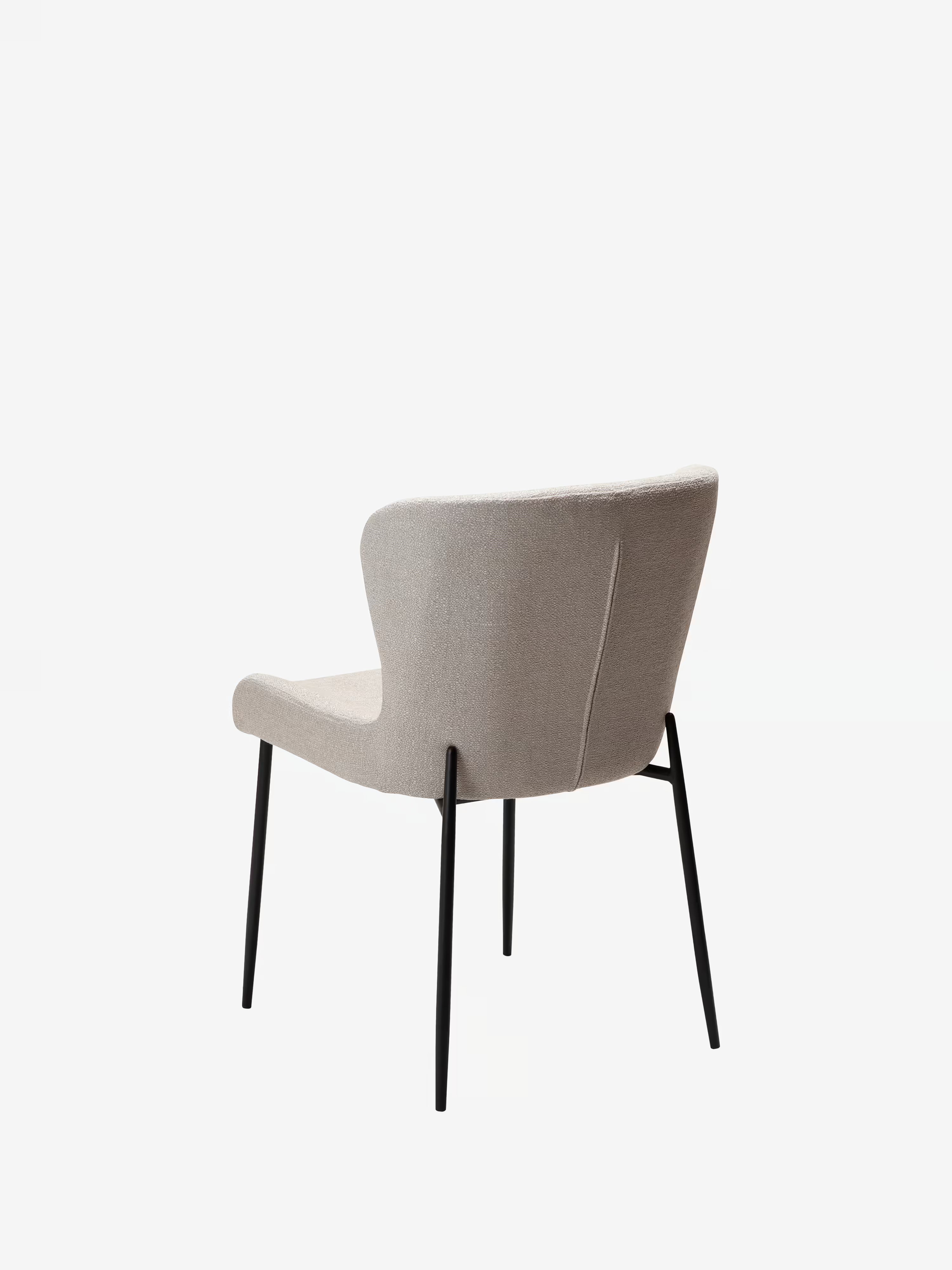 GLAM Chaise en tissu bouclé avec pieds en métal au caractère élégant