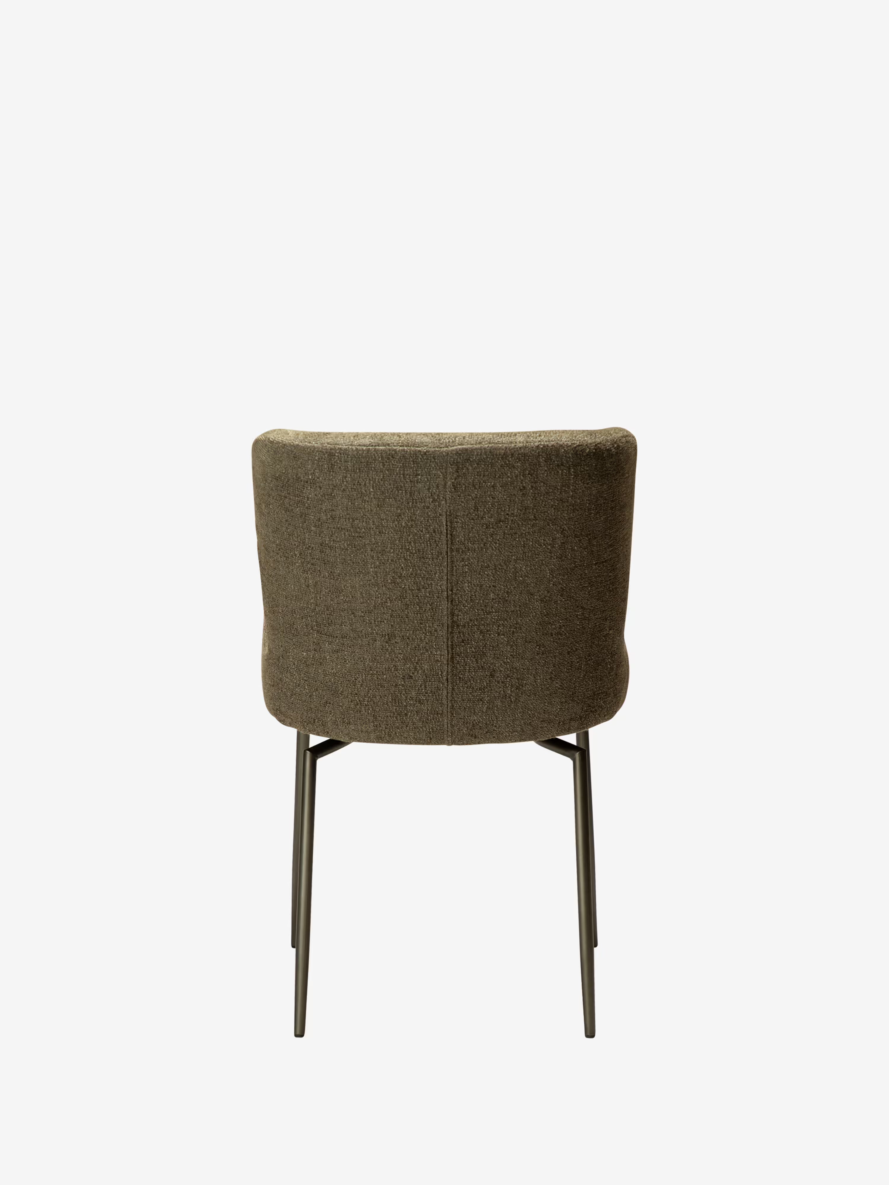 GLAM Chaise pivotante en tissu bouclé avec base en métal - design élégant et minimaliste