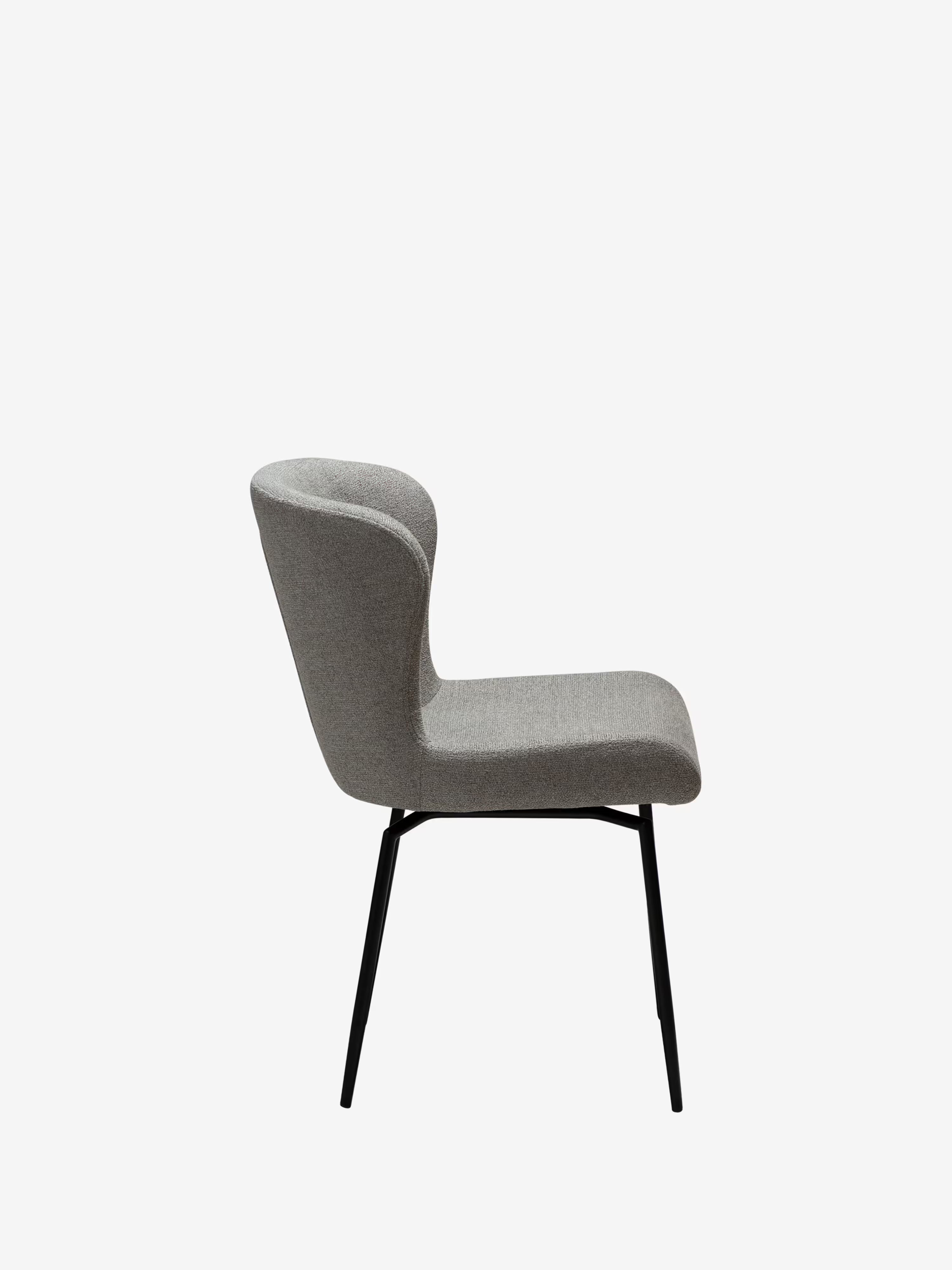 GLAM Chaise pivotante en tissu bouclé avec base en métal - design élégant et minimaliste