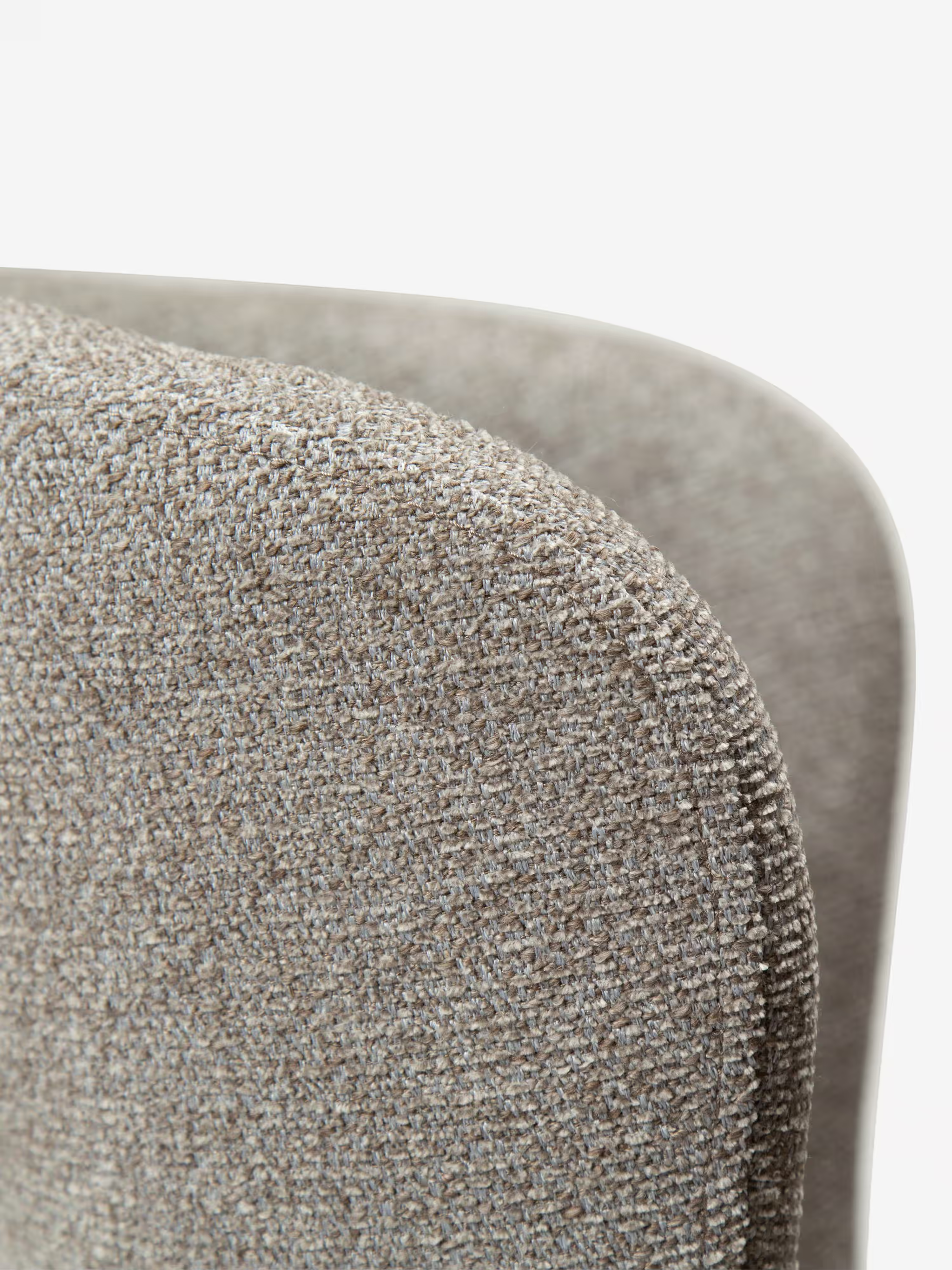 GLAM Chaise en tissu bouclé avec pieds en métal au caractère élégant