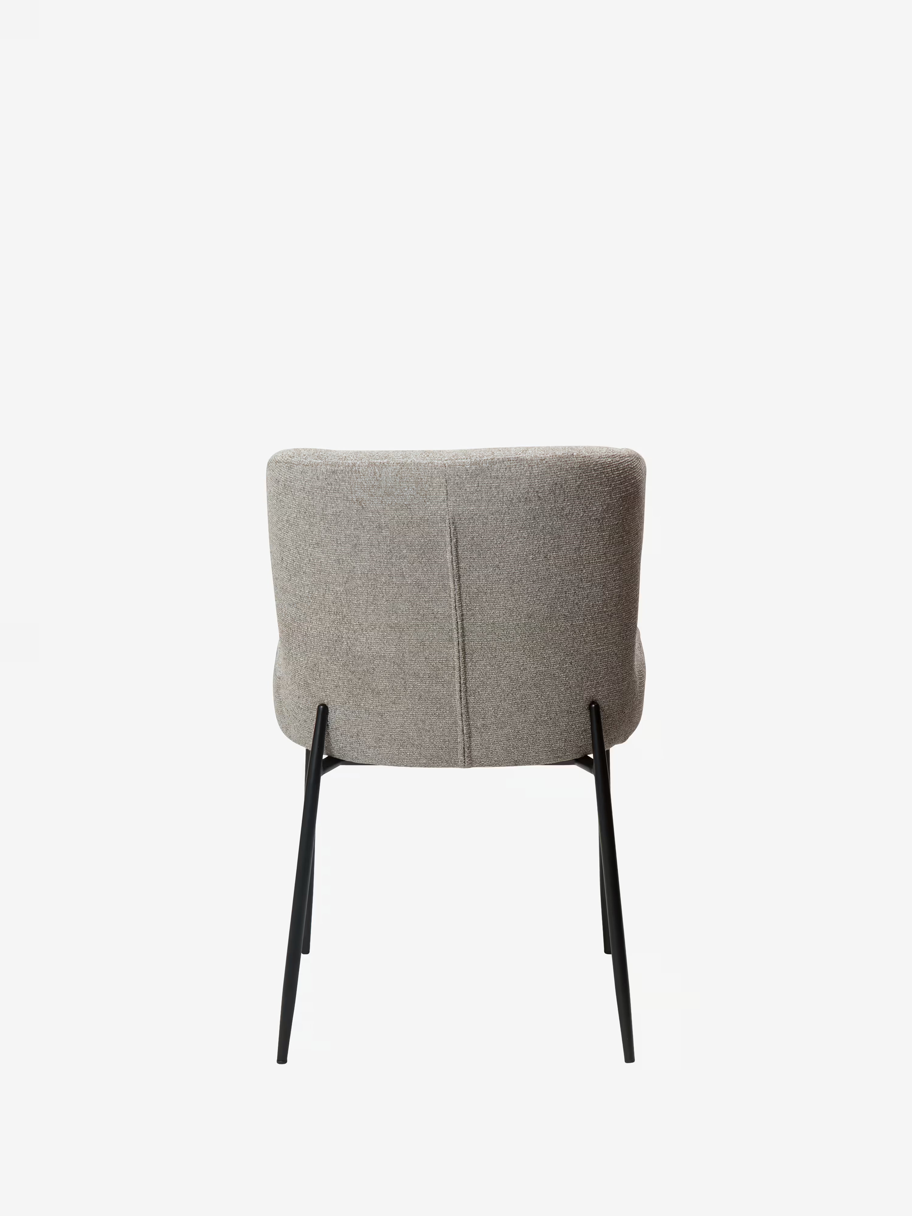 GLAM Chaise en tissu bouclé avec pieds en métal au caractère élégant