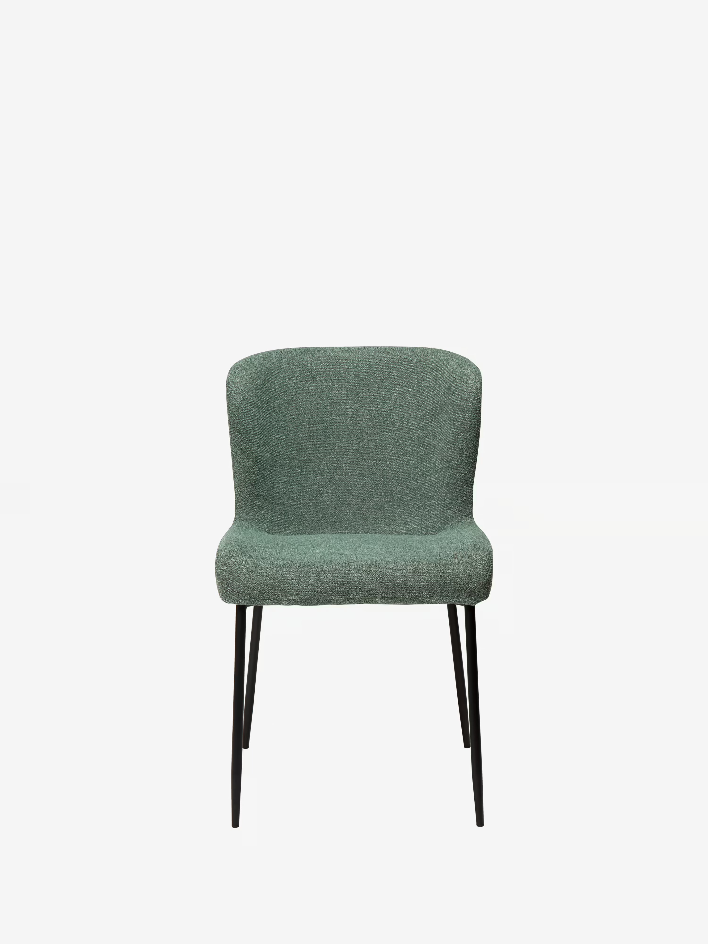 GLAM Chaise en tissu bouclé avec pieds en métal au caractère élégant