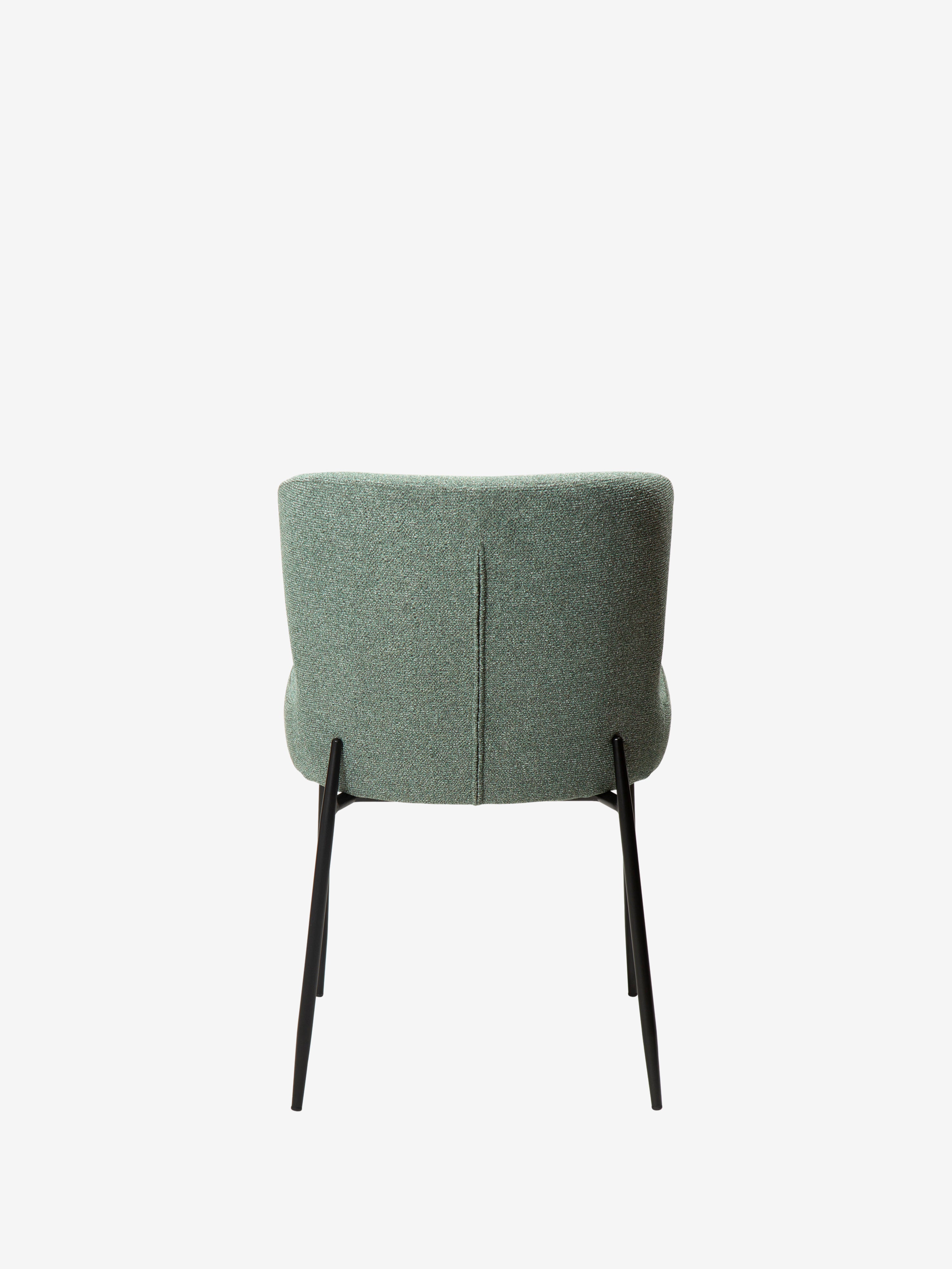 GLAM Chaise en tissu bouclé avec pieds en métal au caractère élégant
