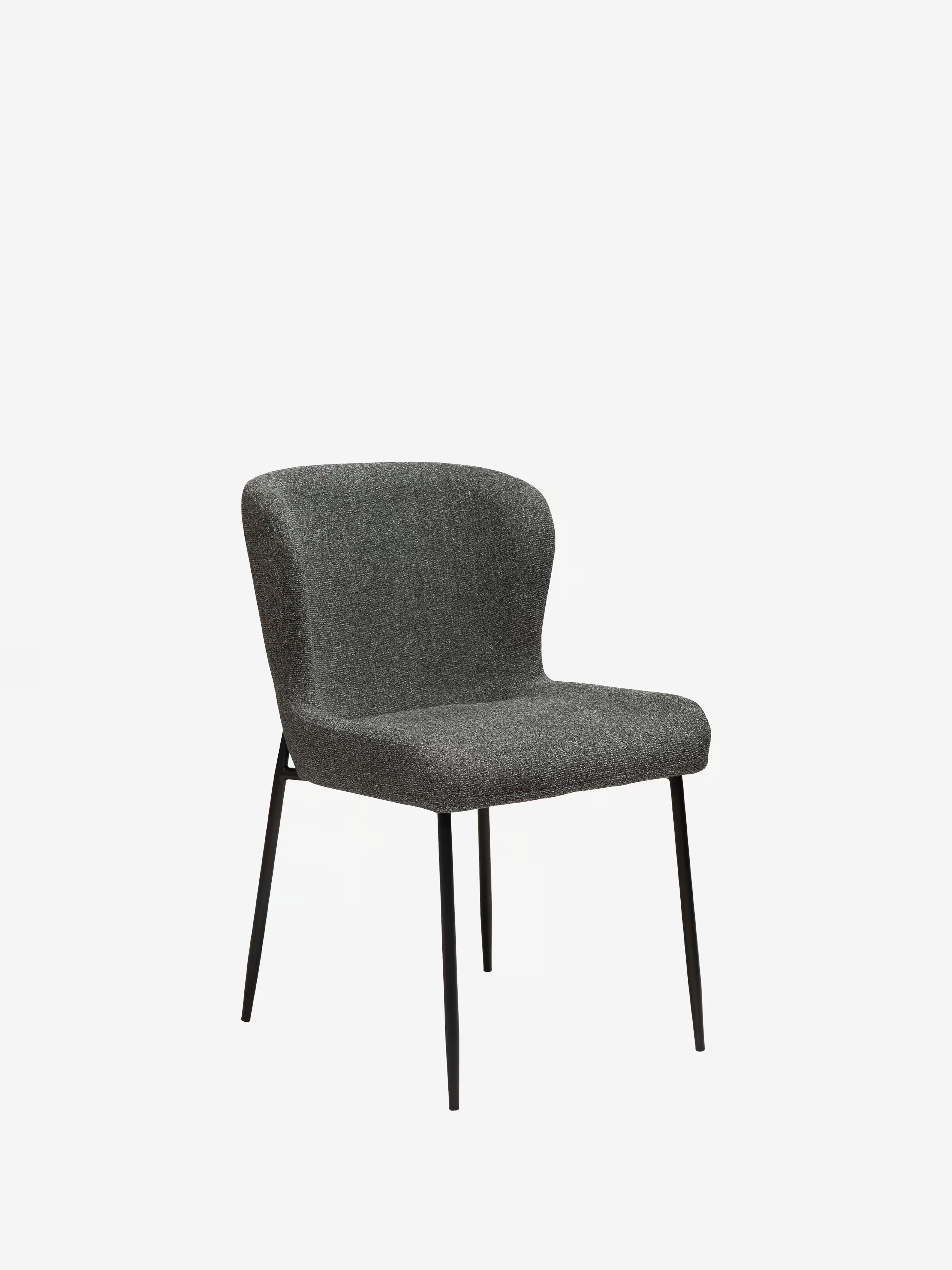 GLAM Chaise en tissu bouclé avec pieds en métal au caractère élégant