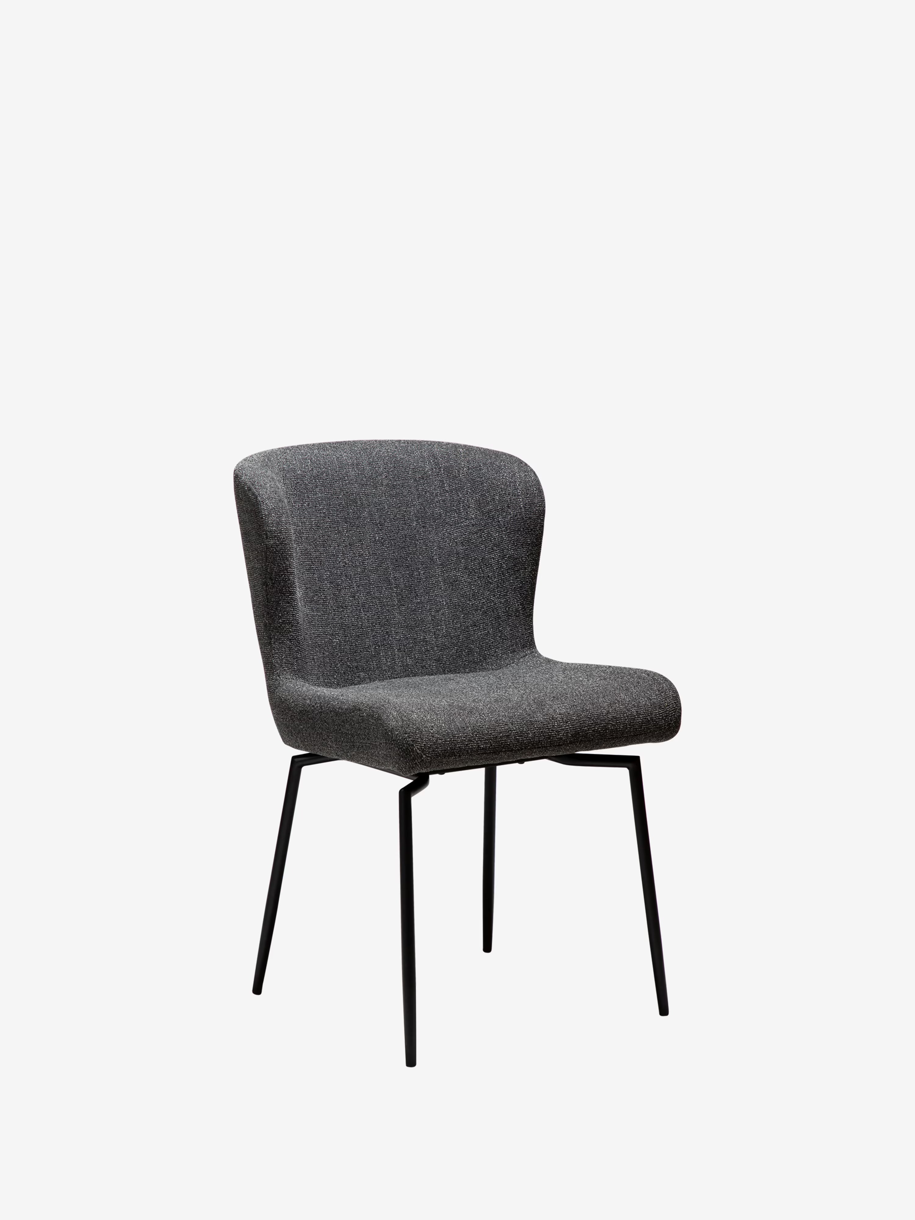 GLAM Chaise pivotante en tissu bouclé avec base en métal - design élégant et minimaliste