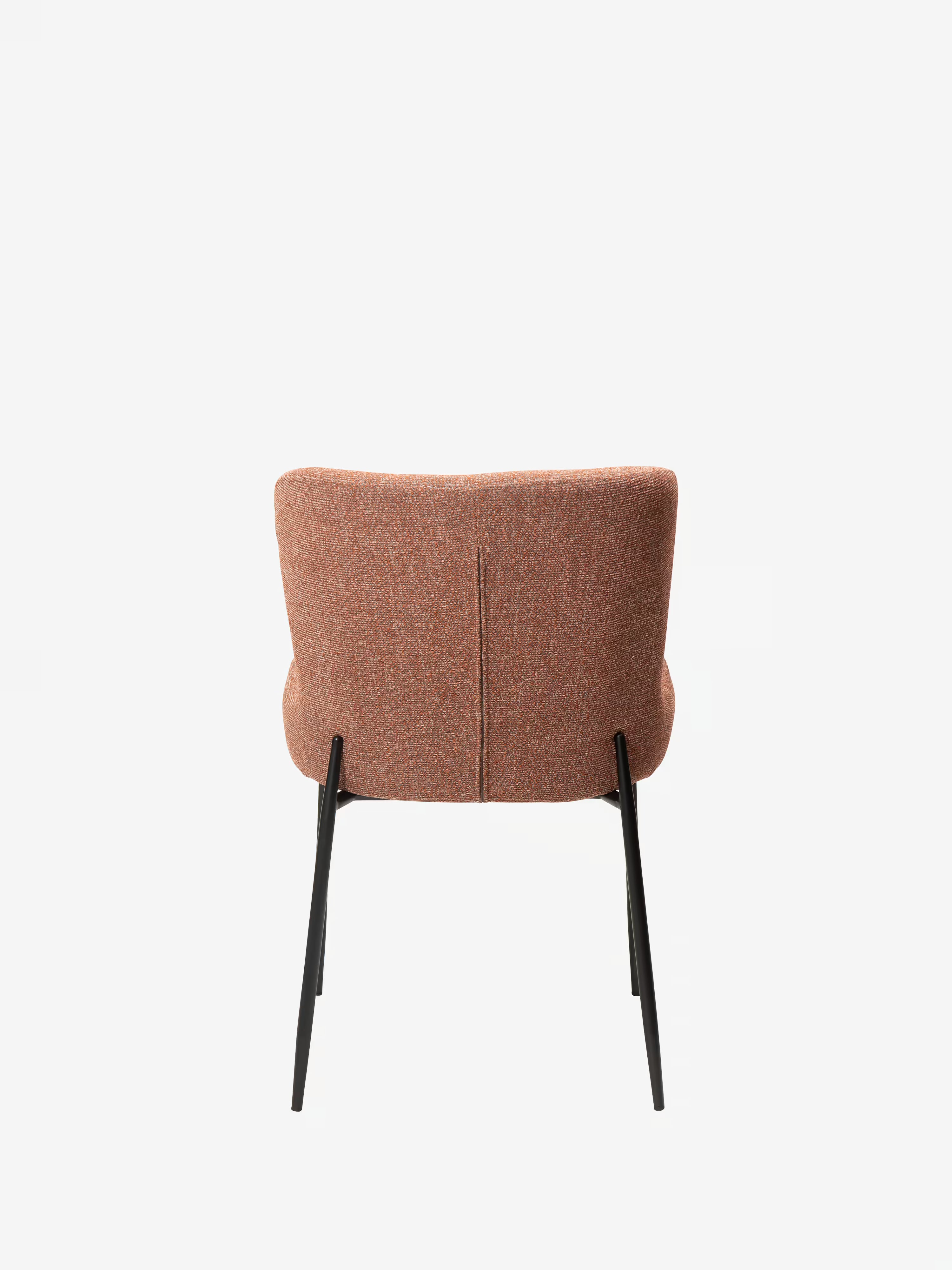 GLAM Chaise en tissu bouclé avec pieds en métal au caractère élégant