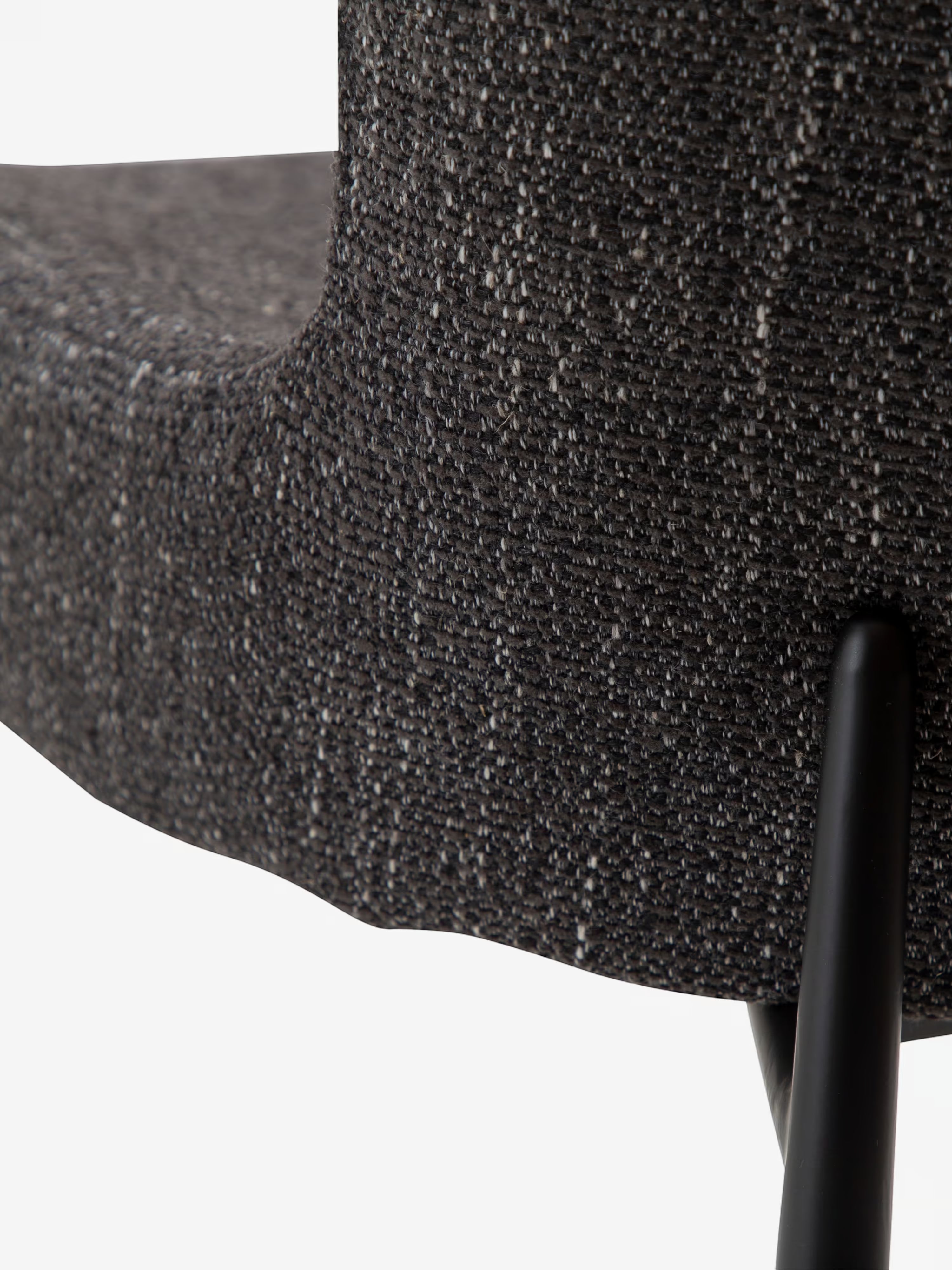 GLAM Chaise en tissu bouclé avec pieds en métal au caractère élégant
