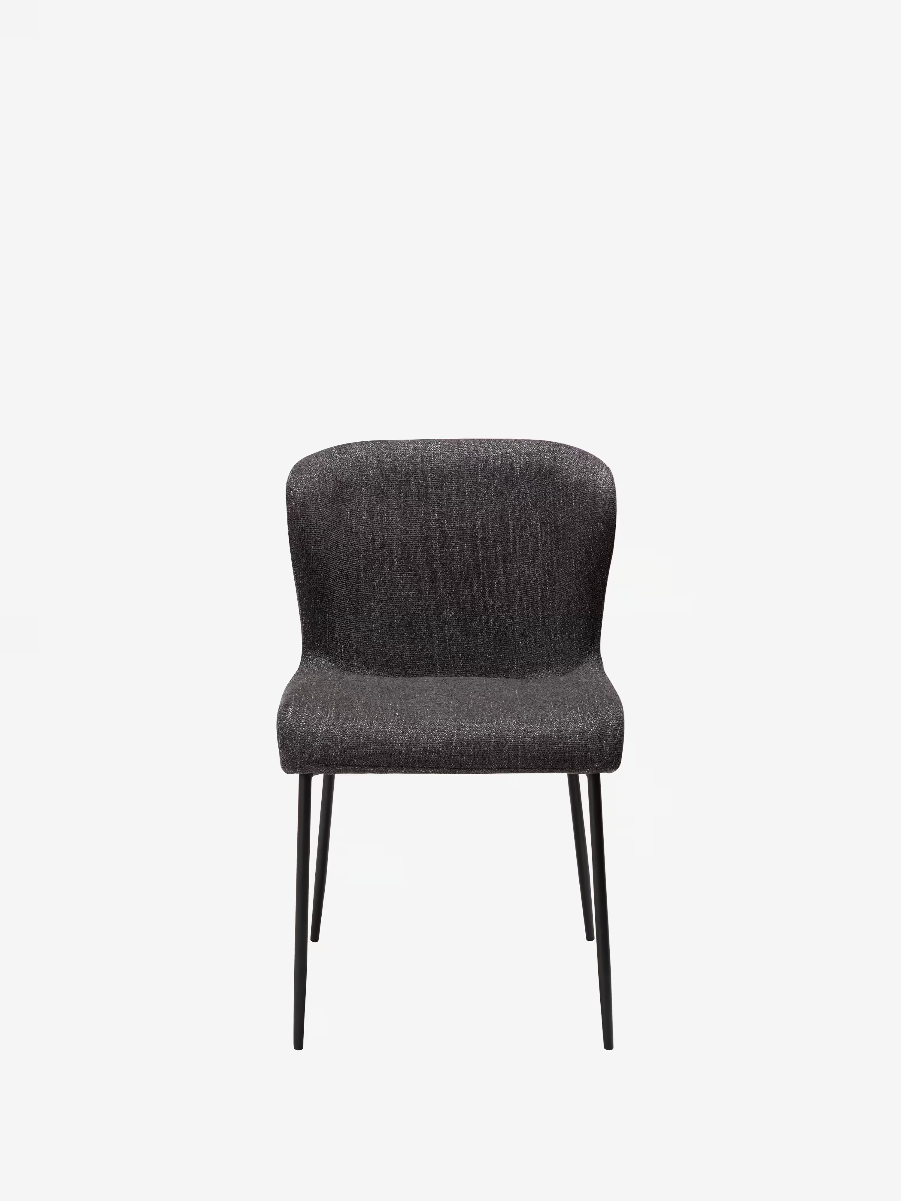 GLAM Chaise en tissu bouclé avec pieds en métal au caractère élégant
