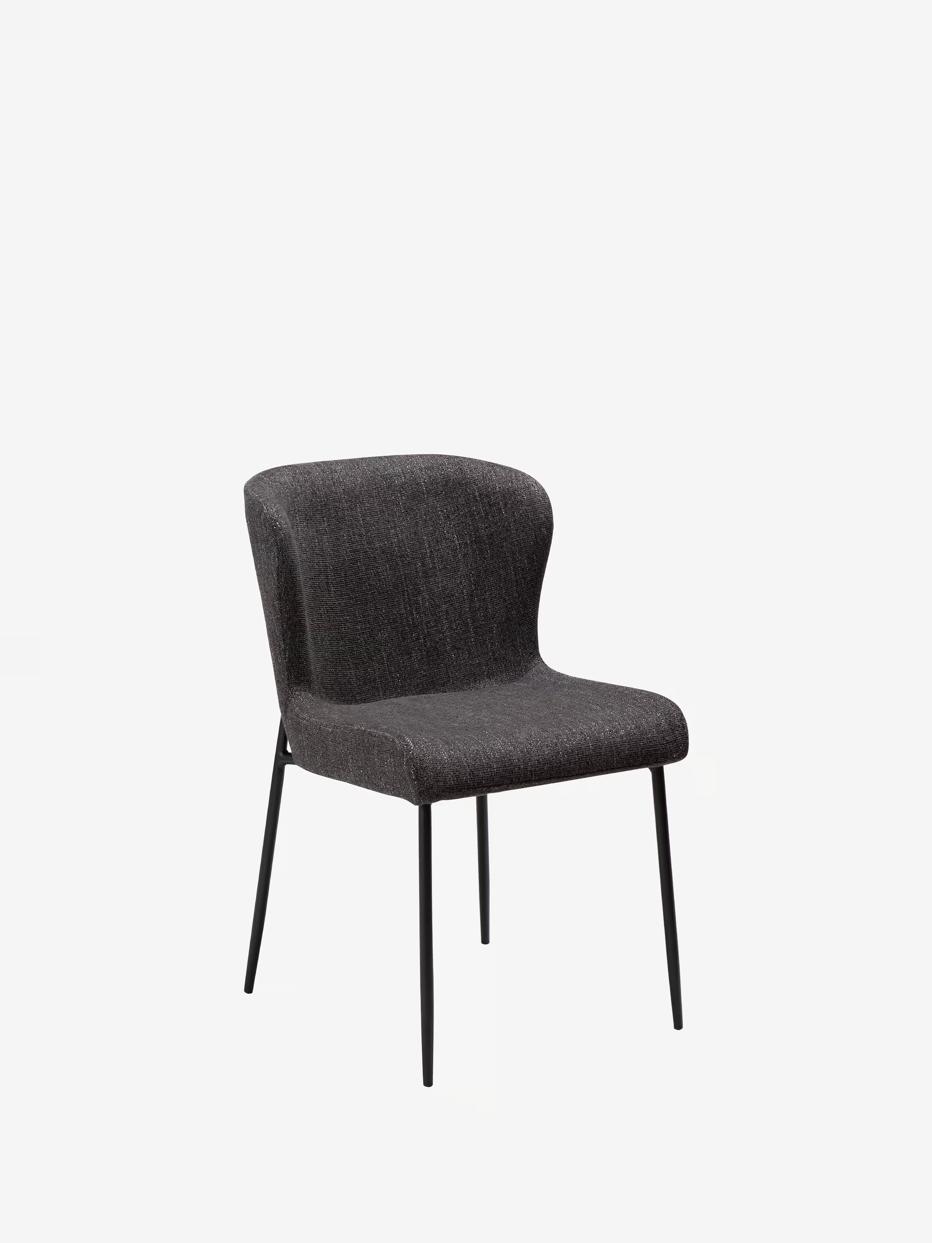 GLAM Chaise en tissu bouclé avec pieds en métal au caractère élégant