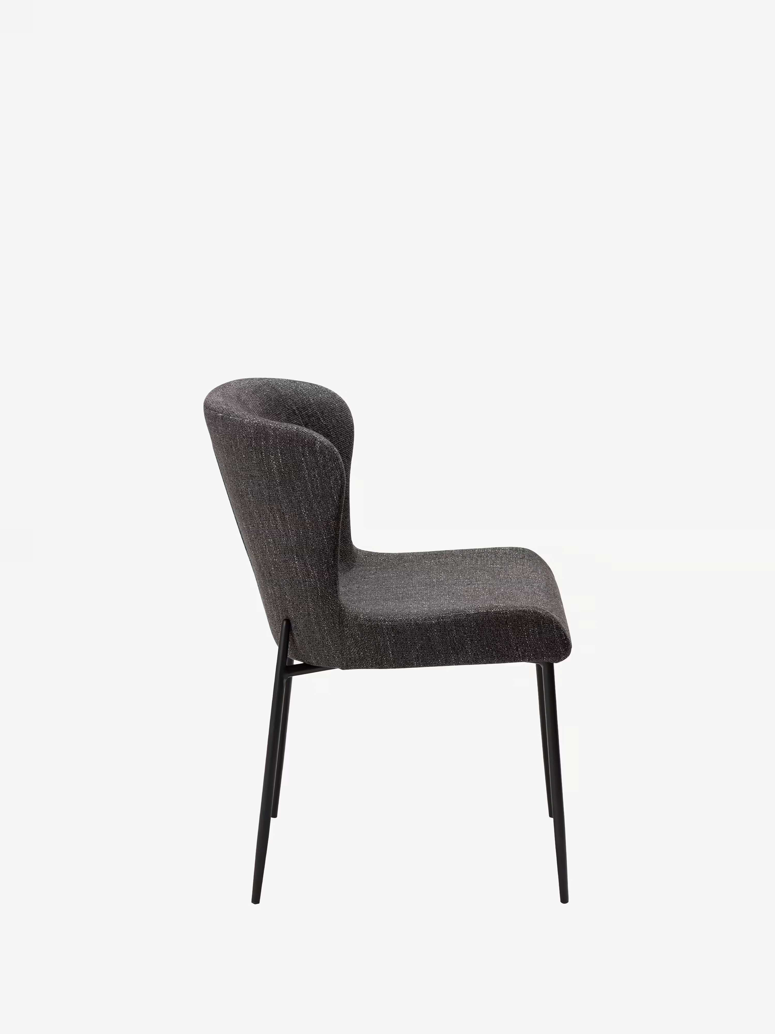 GLAM Chaise en tissu bouclé avec pieds en métal au caractère élégant