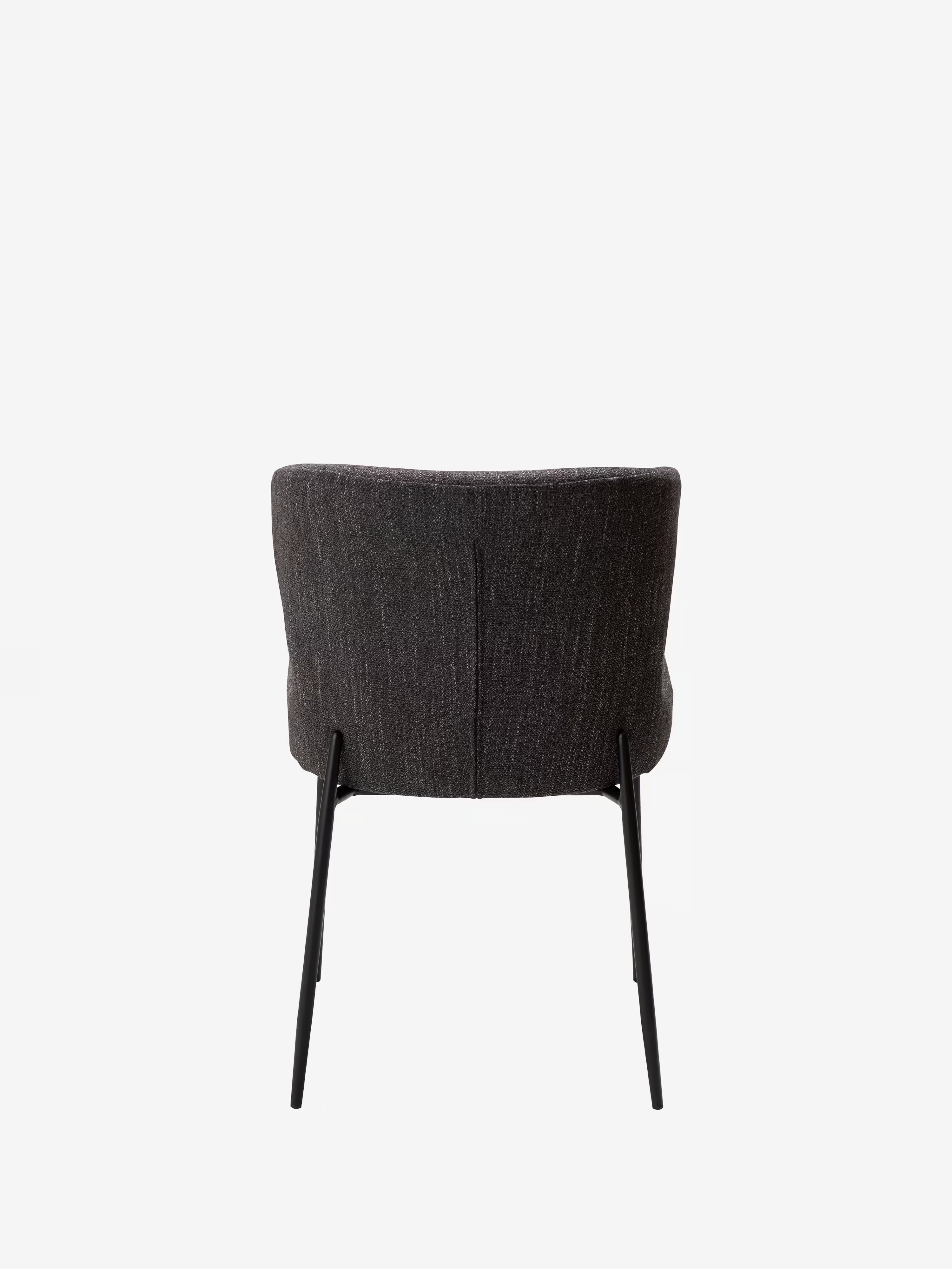 GLAM Chaise en tissu bouclé avec pieds en métal au caractère élégant