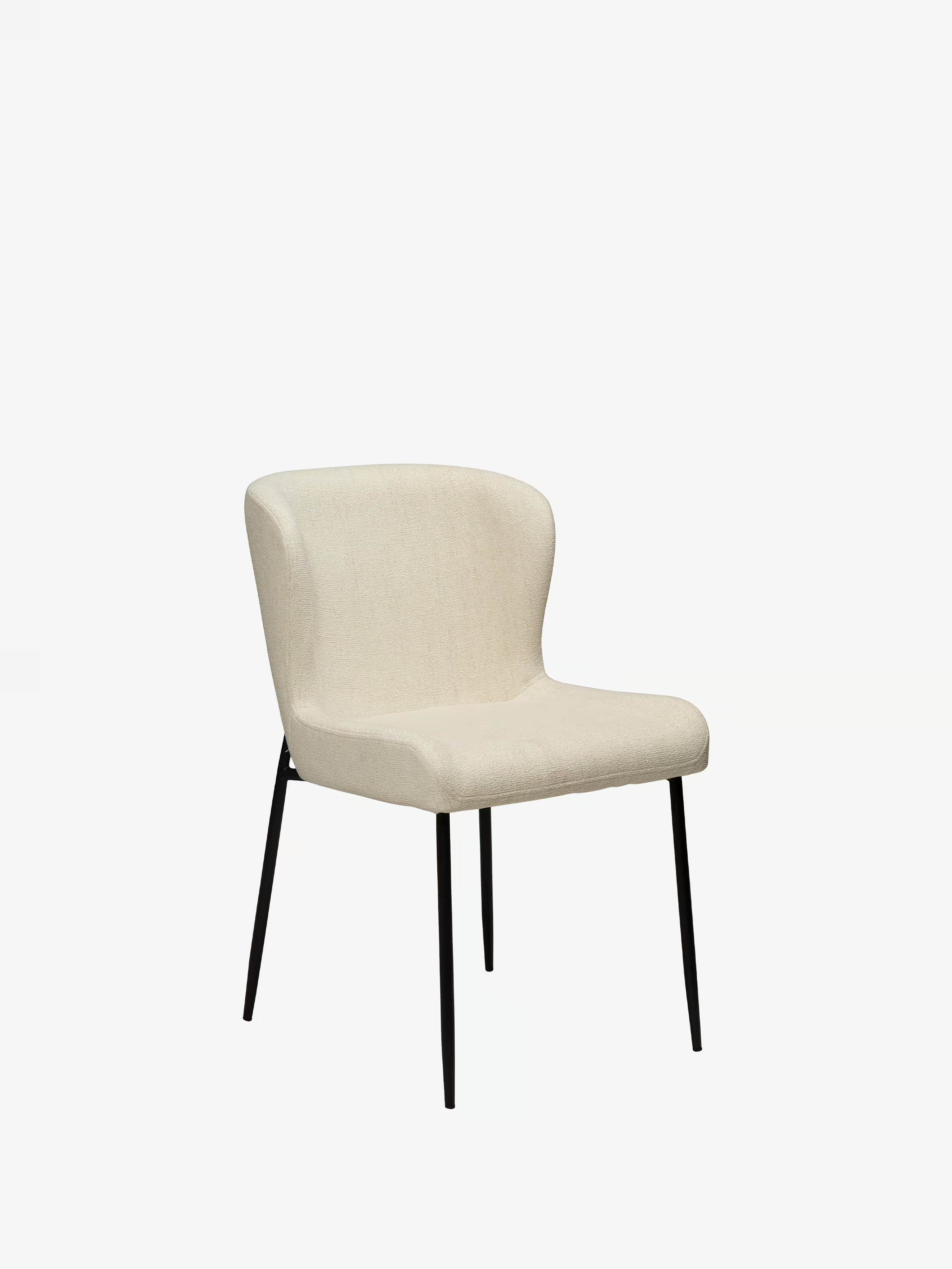 GLAM Chaise en tissu bouclé avec pieds en métal au caractère élégant