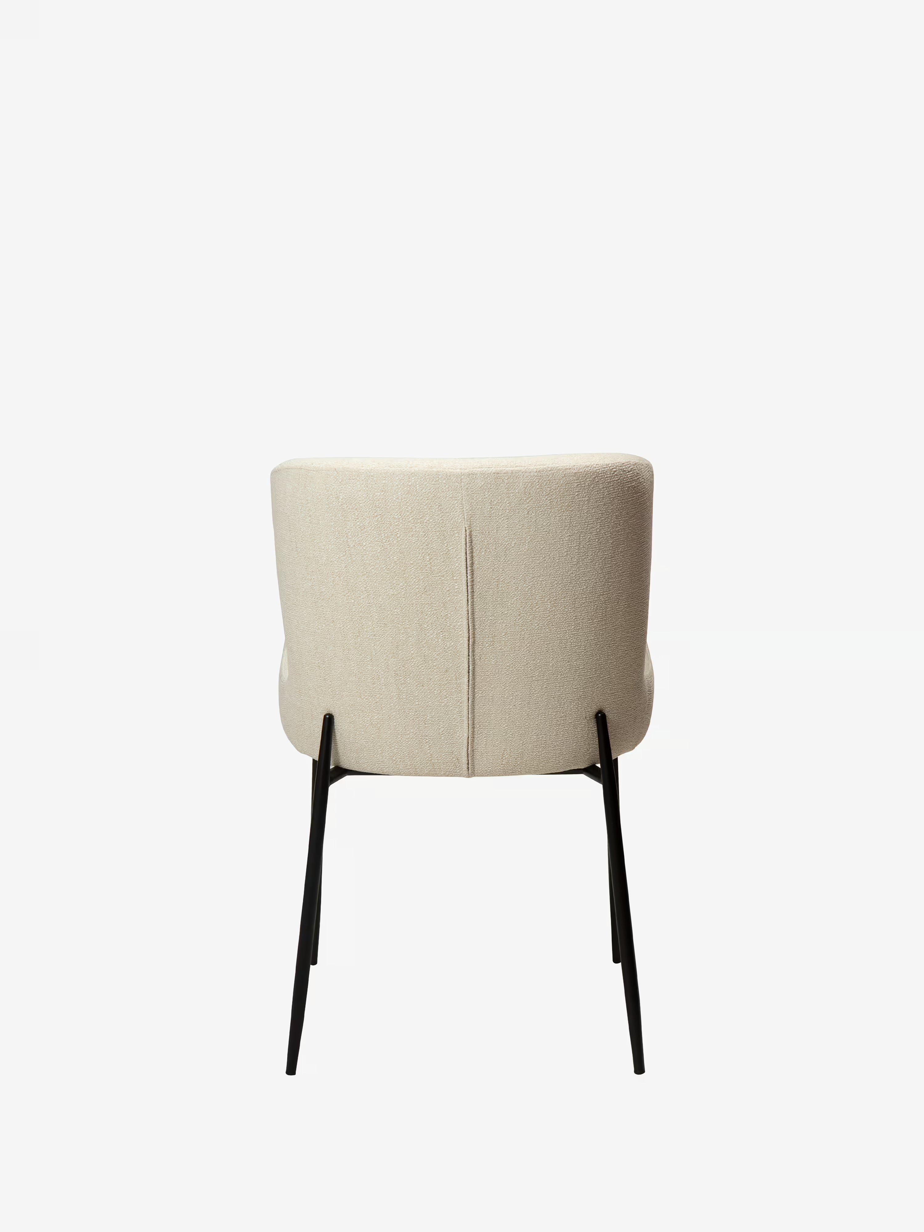 GLAM Chaise en tissu bouclé avec pieds en métal au caractère élégant