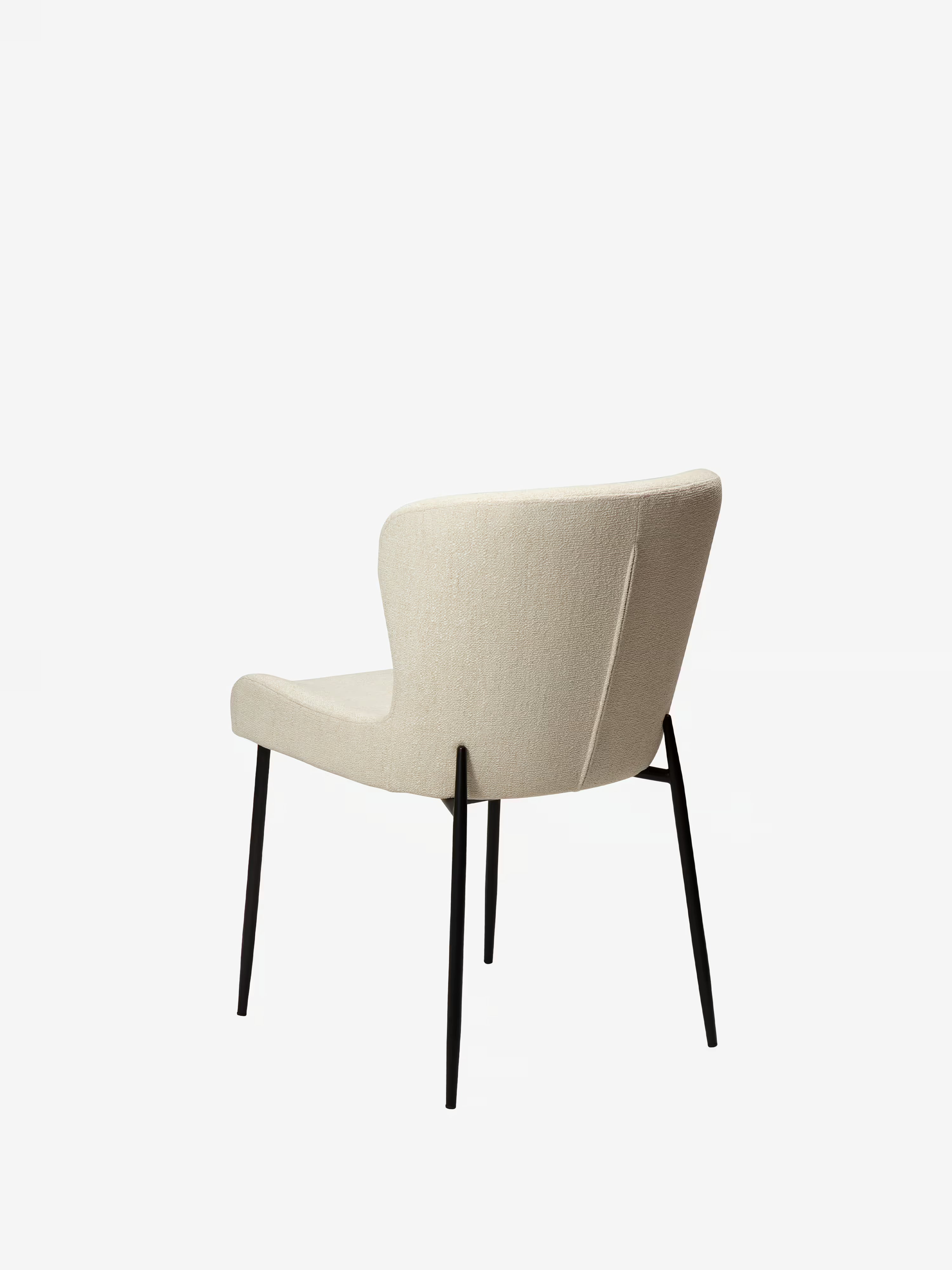 GLAM Chaise en tissu bouclé avec pieds en métal au caractère élégant