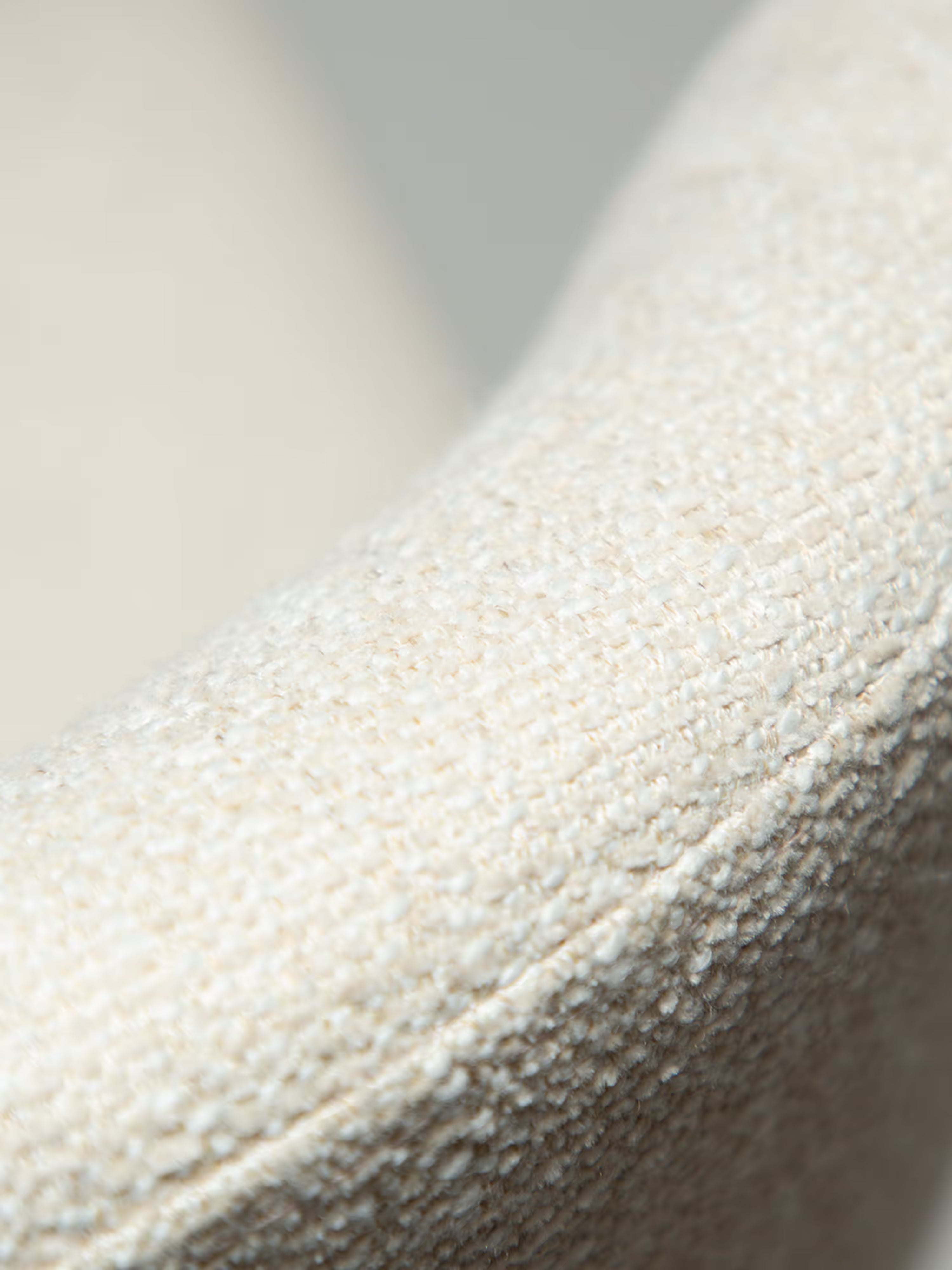Glam Tabouret pivotant avec retour automatique - tissu bouclé avec base en métal