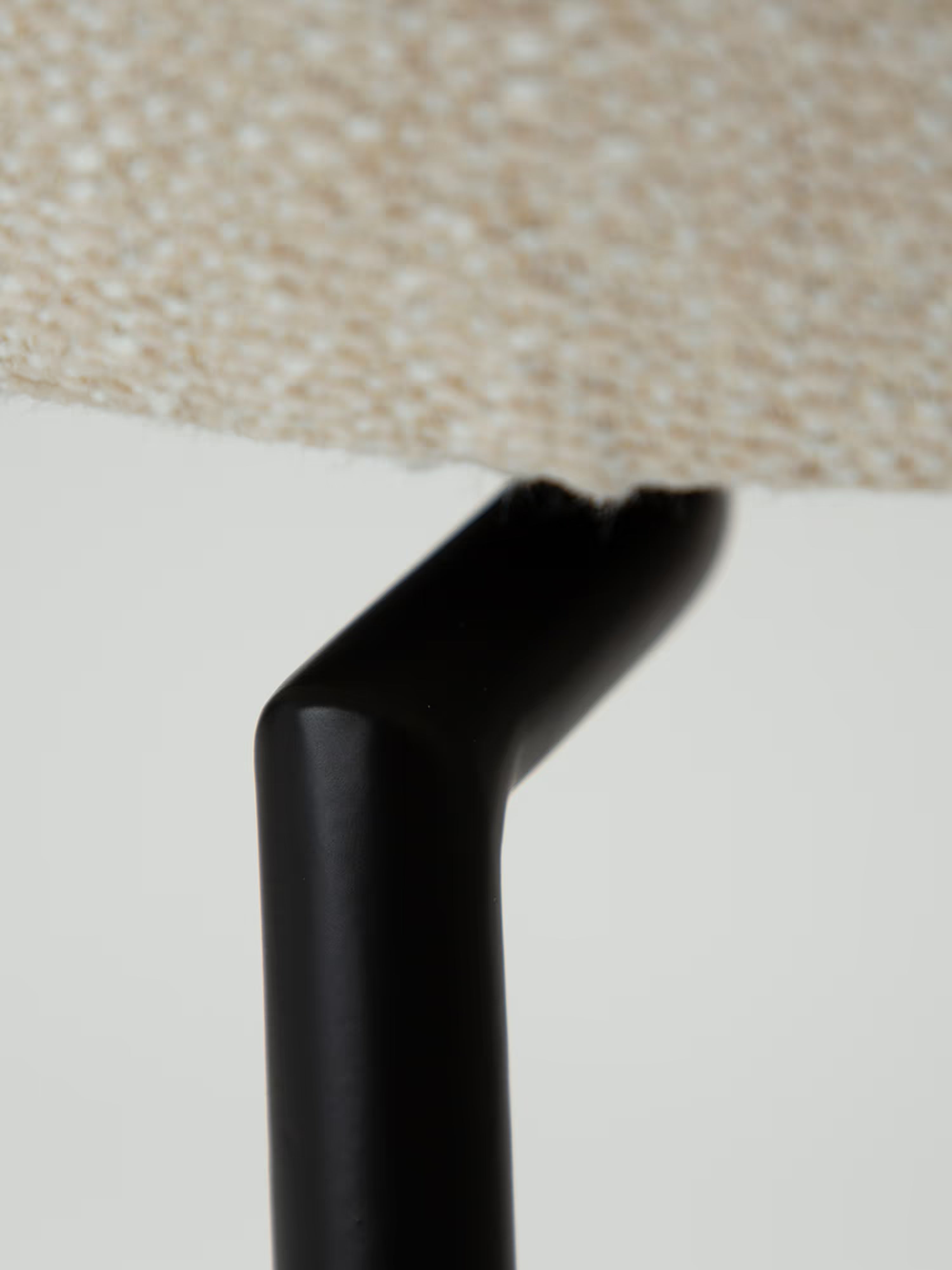 Glam Tabouret pivotant avec retour automatique - tissu bouclé avec base en métal